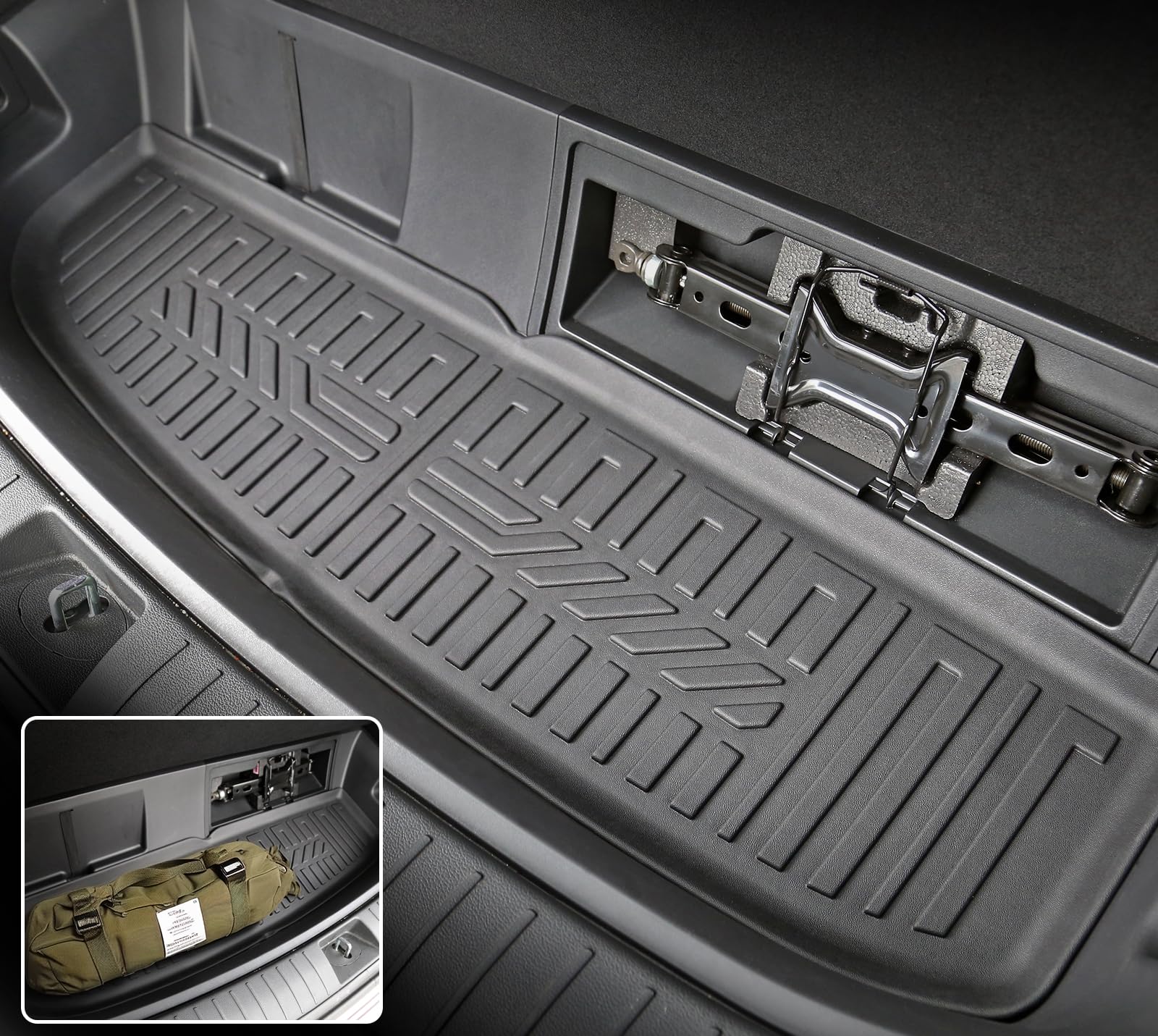 Joularise For Hyundai Palisade 2020-2025 Floor Mats Cargo Mat With Backrest Mats And Trunk Lower Mat, All Weather Tpe Cargo Line