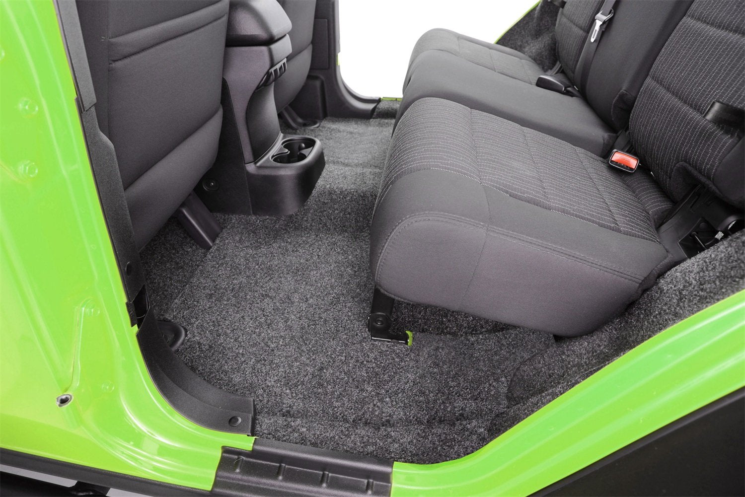 Bedrug Jeep Liners - 2007-2018 Wrangler JK UNLTD 4 Door, Grey Carpet, 4 pc, Model BRJK07F4, Includes Heat Shields