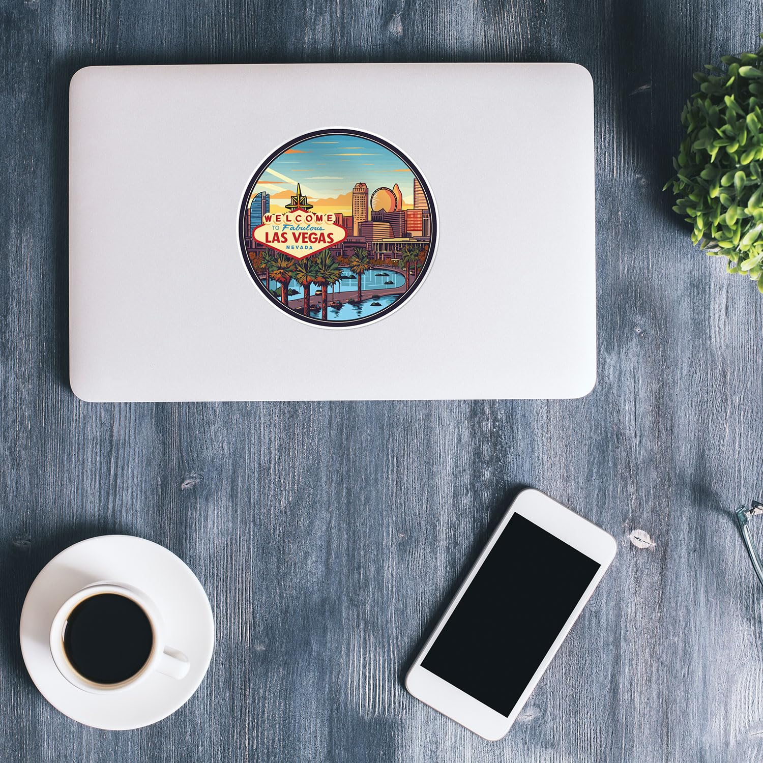 Las Vegas City Sticker - Waterproof Vinyl Decal for Car Bumper, Laptop, Water Bottle, Wall, and Window, Size - 3'' Longer Side