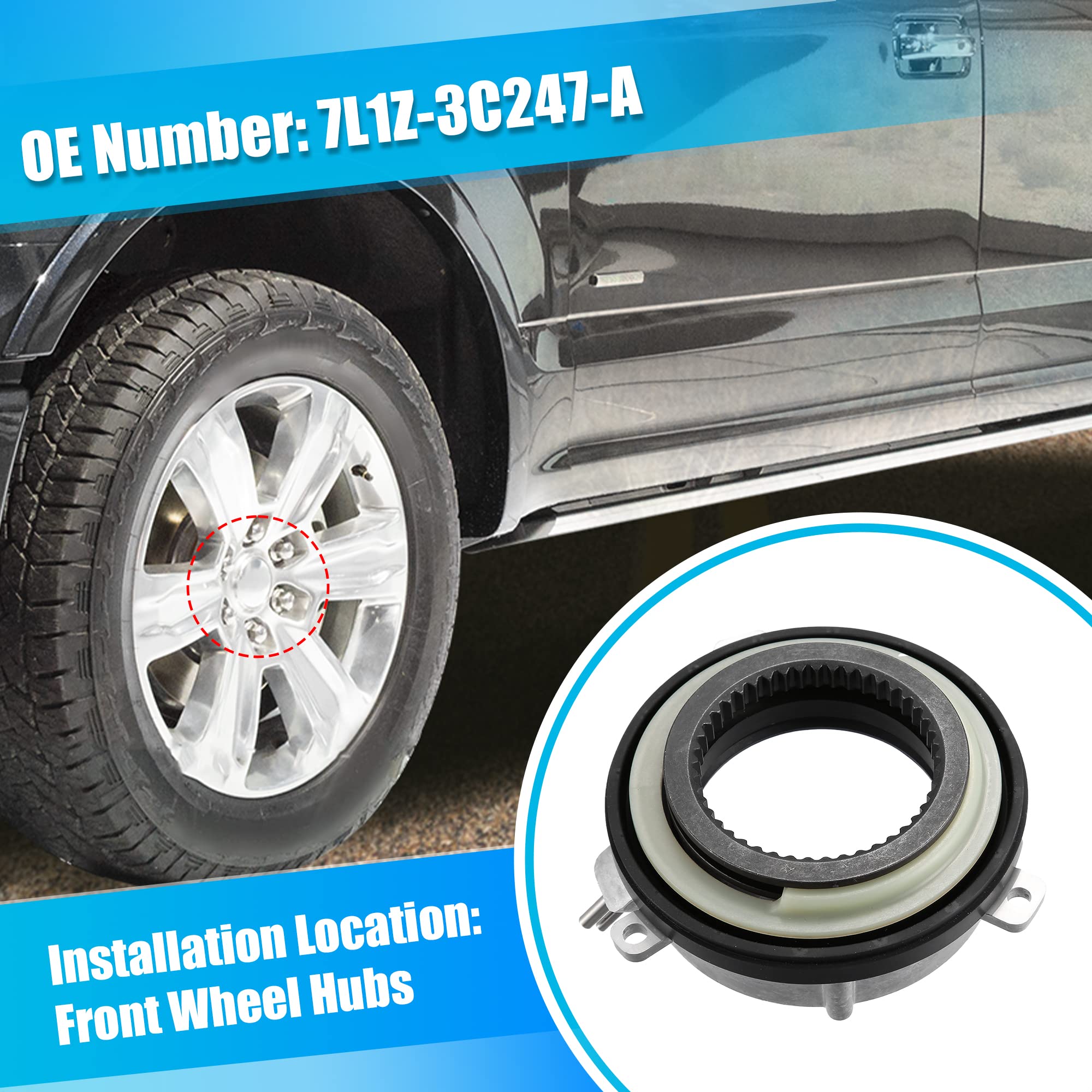 X Autohaux 2 Pcs 4X4 Auto Locking Hub 4Wd Locking Hub Actuator For Ford F-150 2004-2016 For Ford Expedition 2003-2015 For Lincoln Navigator 2003-2017 7L1Z3C247A 4 Wheel Drive