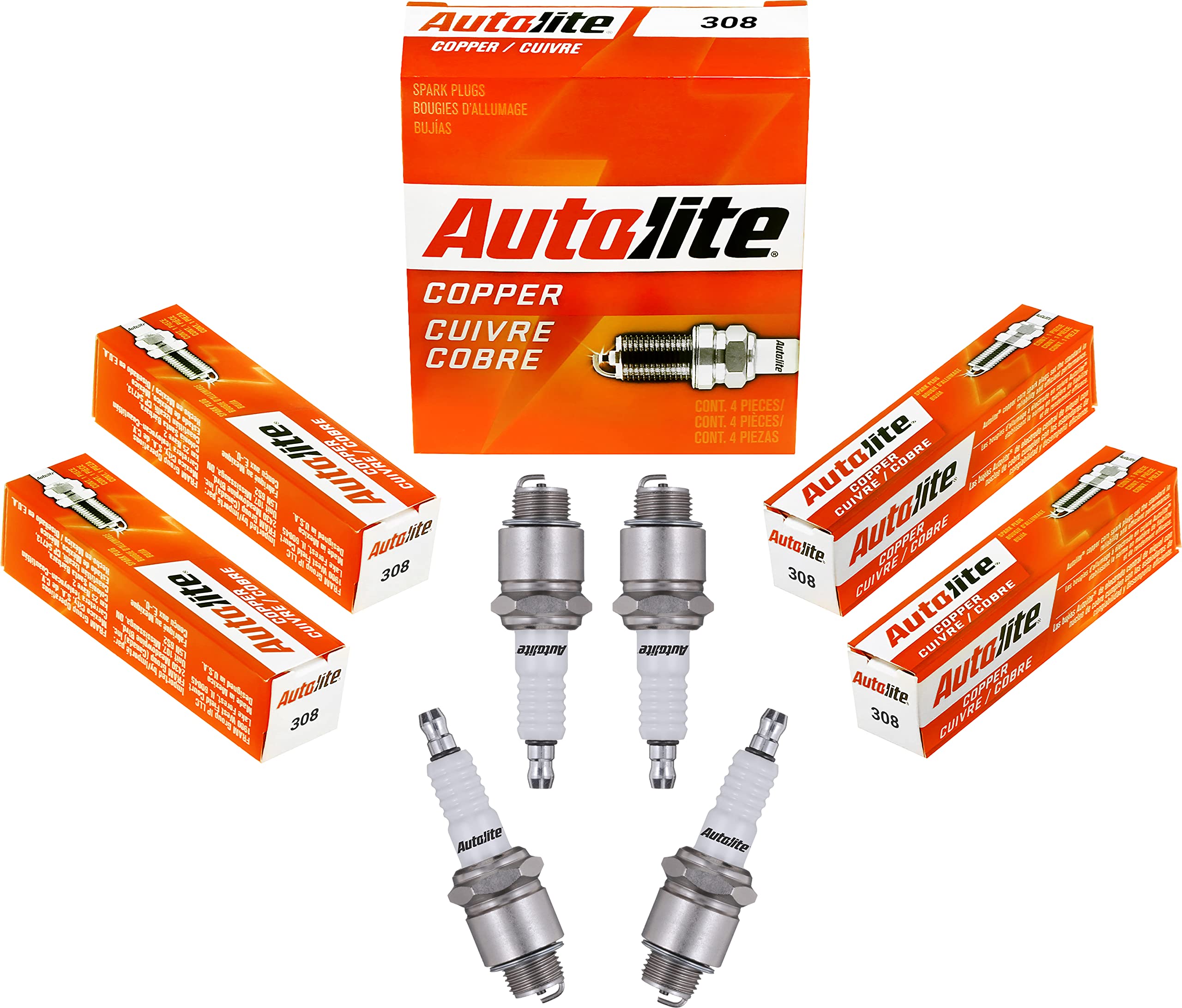 Autolite 308 Copper Resistor Automotive Replacement Spark Plug (1 Pack)