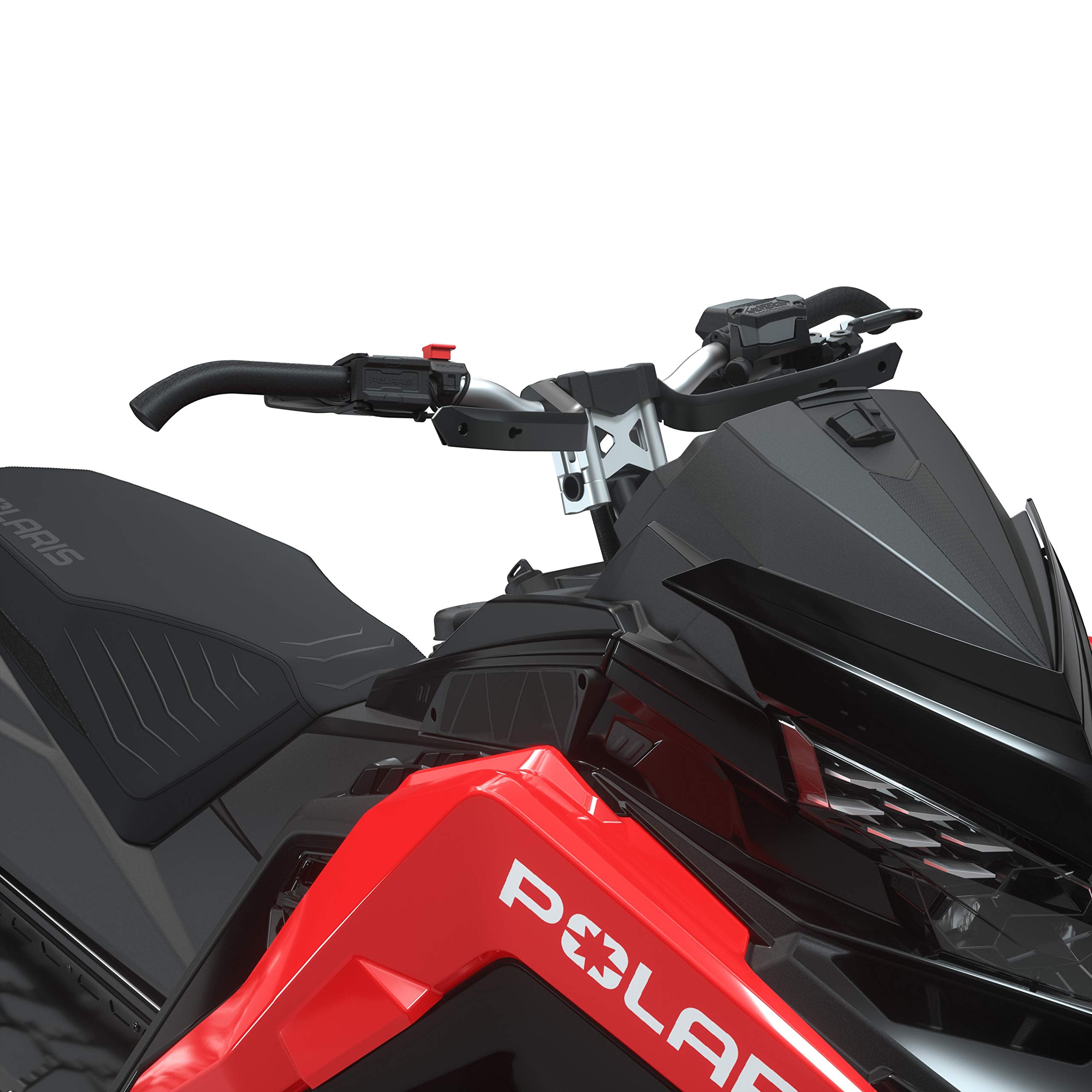 Polaris Snowmobile Defend Handguard Mounts - Aluminum, Black, Trail Performance/Crossover