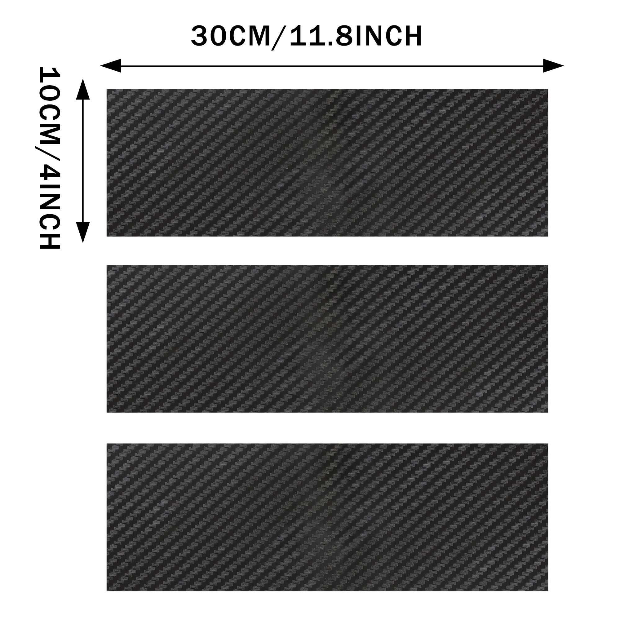 TOMALL Chevy Logo Stickers - 3pcs Vinyl Bowtie Decals, 11.8"x4", Carbon Fiber, Waterproof Car Emblem Overlay for DIY Modification
