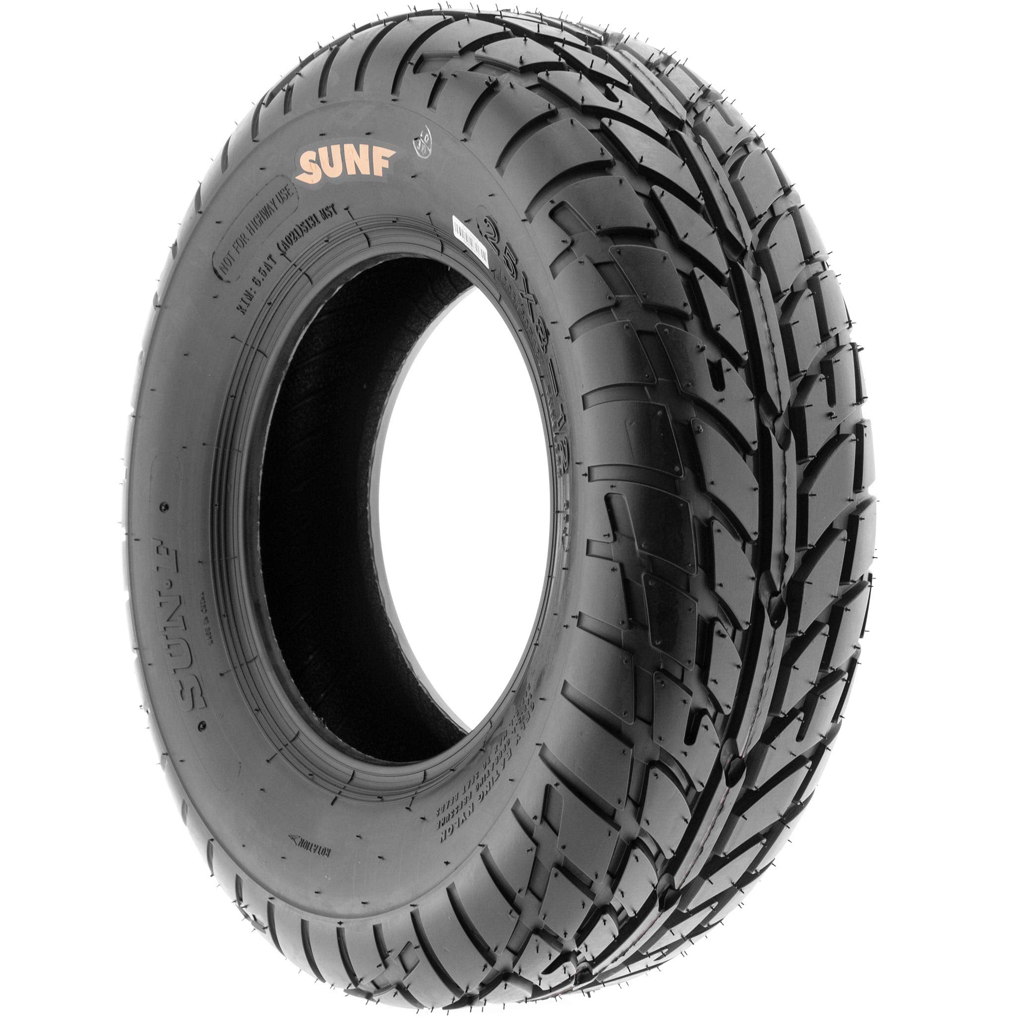 SunF 25x8-12 25x8x12 Hardpack Race Sport ATV UTV Tire 6 PR A021 - SET of 4