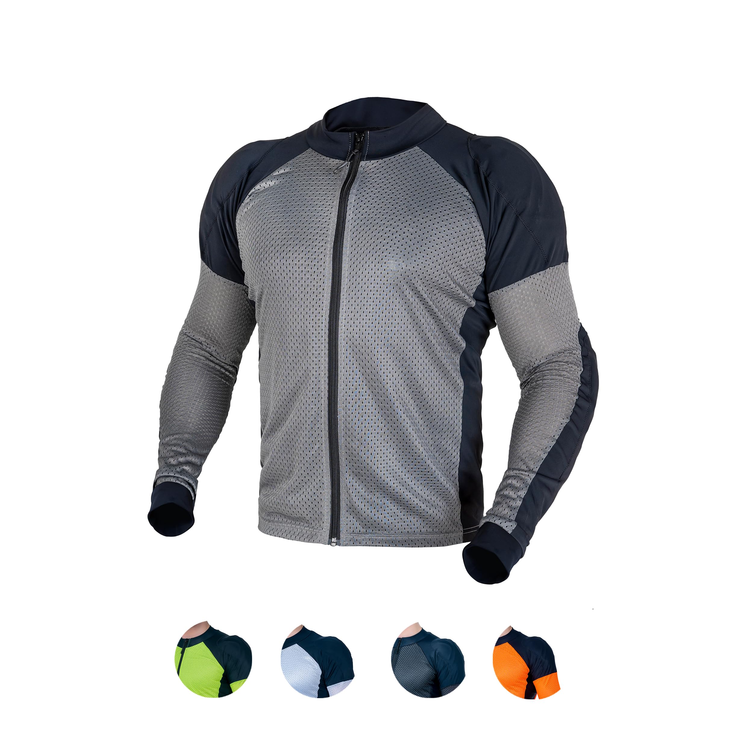 Wicked Stock Motorcycle Armor Shirt - Mesh, Ce Level 2, Summer (Gray, X-Large)