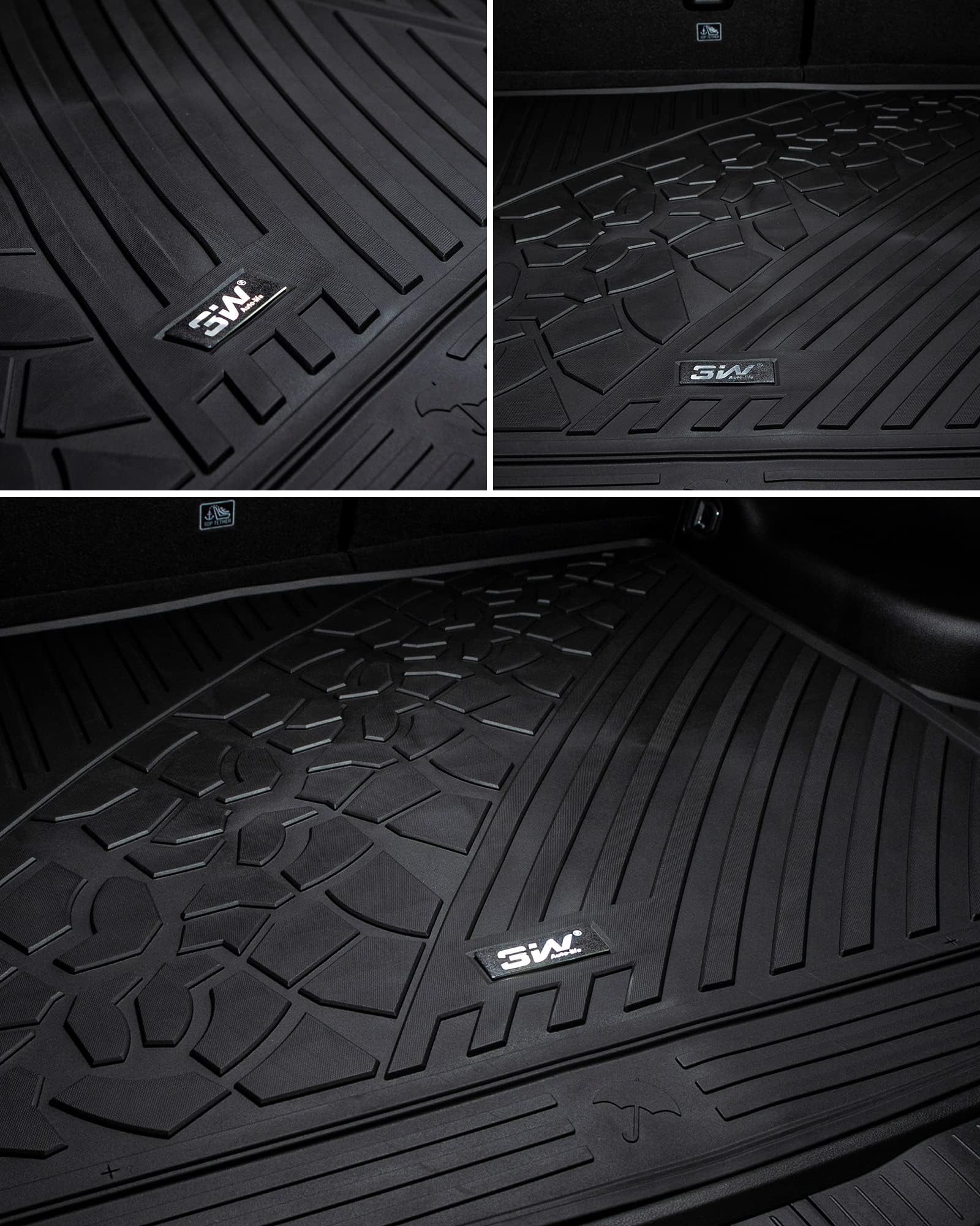 3W Cargo Liner Fit For Jeep Grand Cherokee 2013-2021/ Grand Cherokee Wk 2022 2023(Non L) Tpe All Weather Custom Fit Heavy Duty T