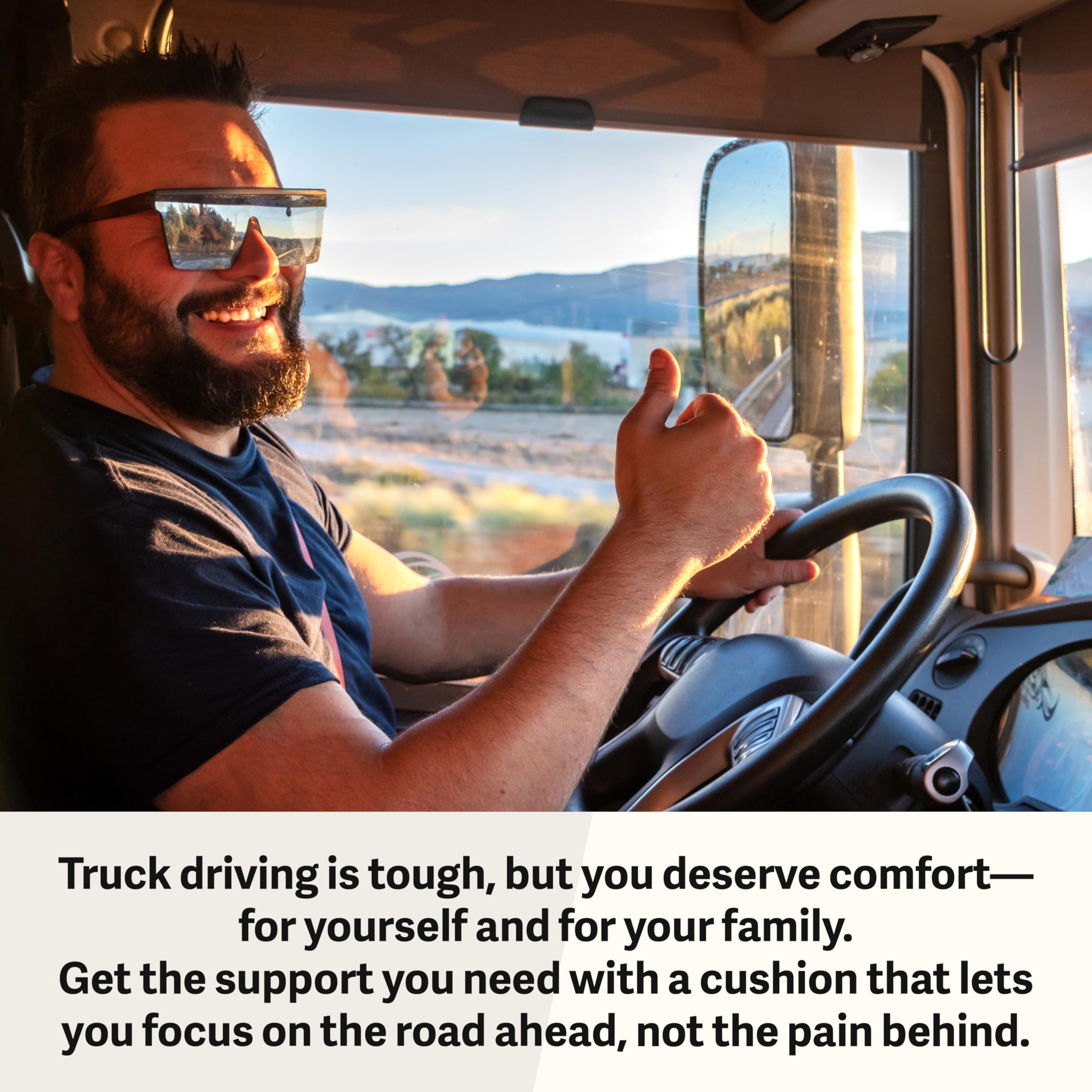 Elmara Doctor-Designed Seat Cushion For Truck Driver Is The Ultimate Comfort Solution For 18 Wheelers - Semi Truck Seat Cushion