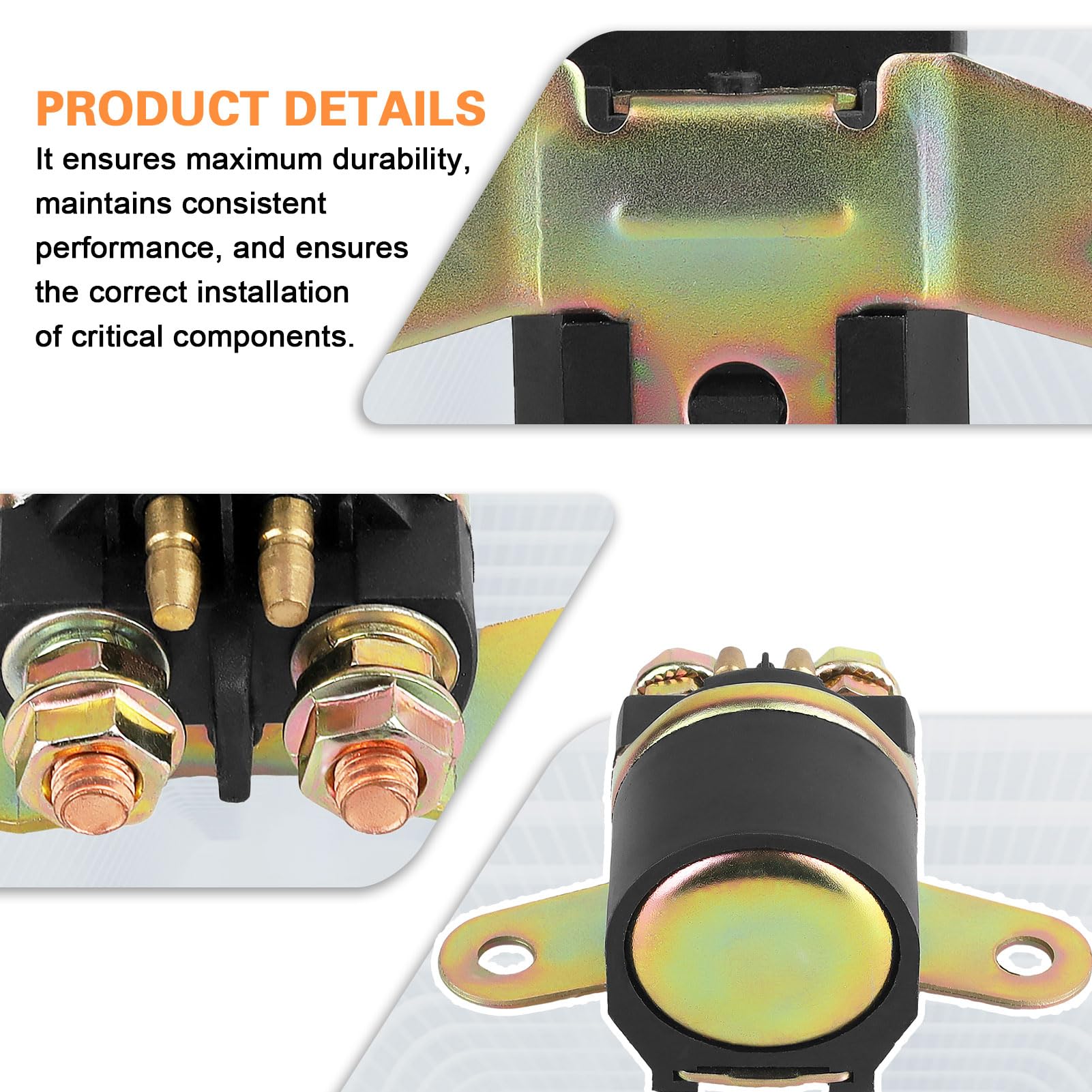 Yerbay Starter Solenoid Relay for Honda VTX 1800 (2002-2008) & Arctic Cat 300/250 (1998-2005) - Reliable, High-Performance Replacement