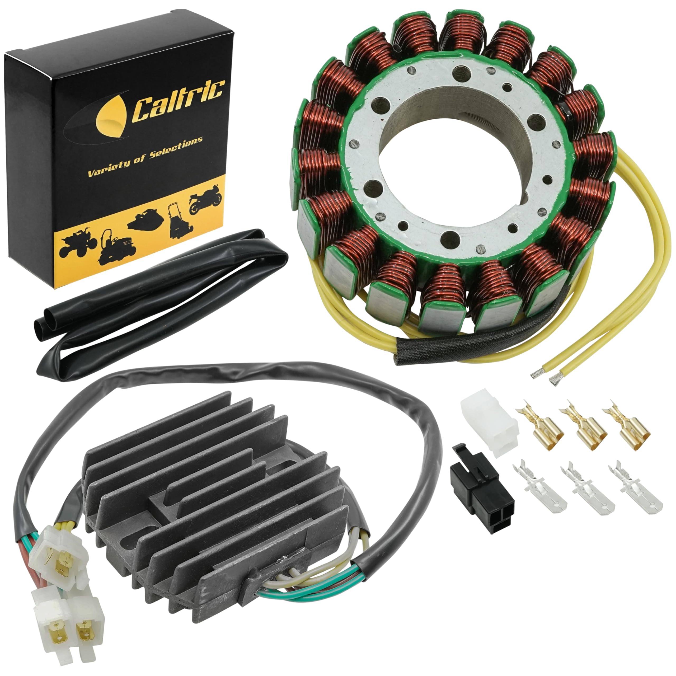 Caltric Stator and Regulator Rectifier Compatible With Honda Vt1100C Shadow 1100 1987-1997