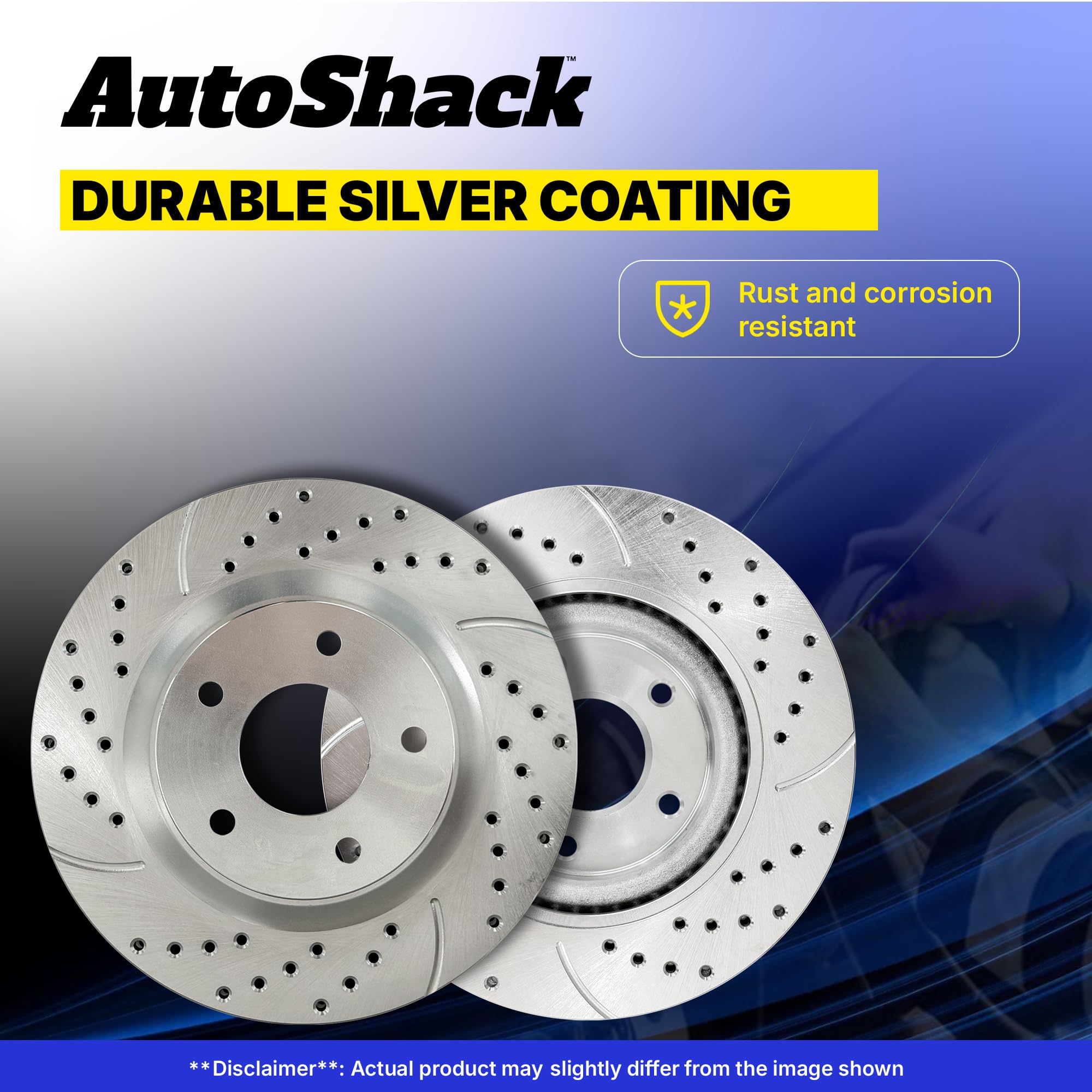 Autoshack Front And Rear Drilled Slotted Rotors Set 4 Replacement For 2011-2022 Jeep Grand Cherokee Dodge Durango 3.0L 3.6L 5.7L 6.4L V6 Awd Rwd Vented Rotor Diameter Front 350Mm; Rear 330 Mm Brkpk365