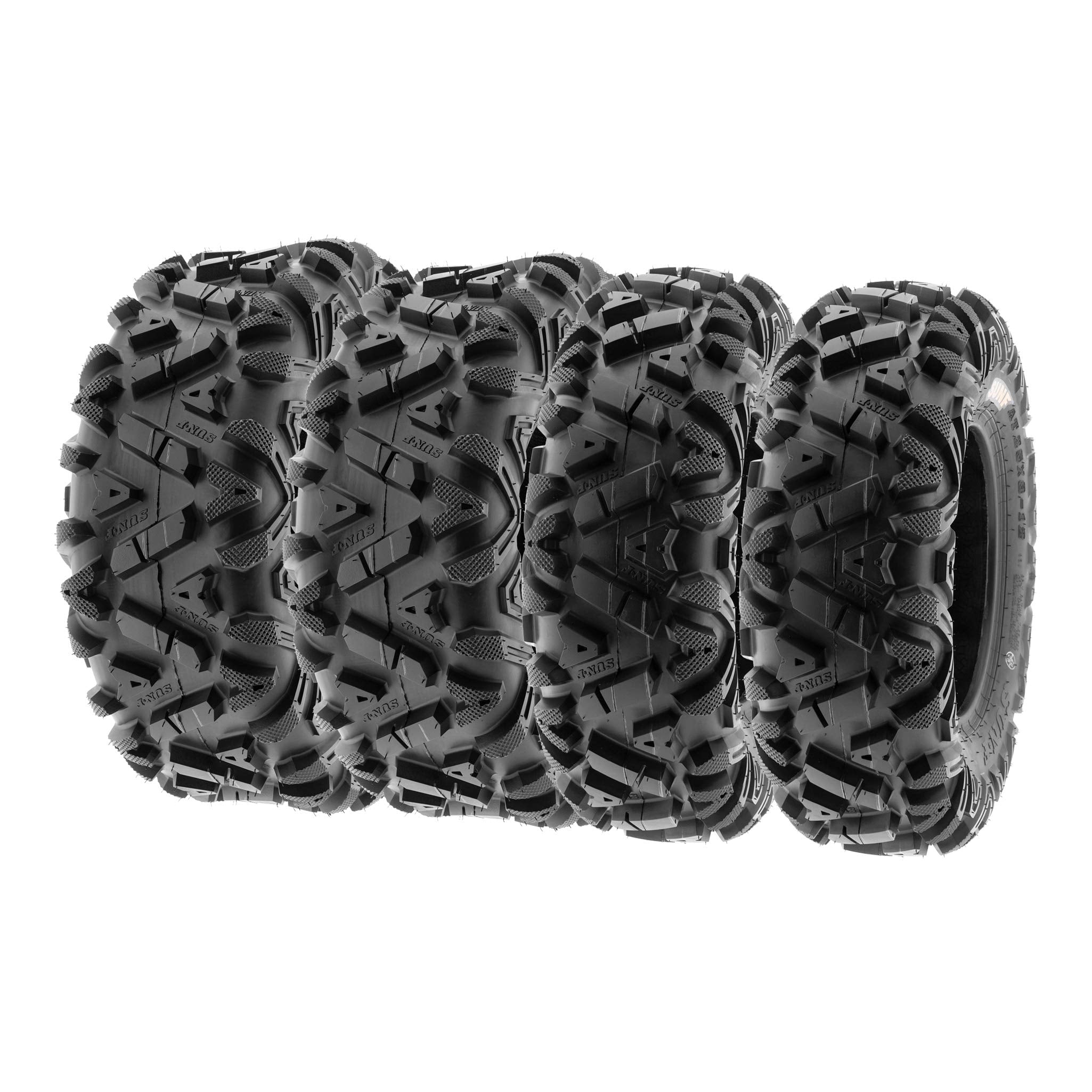 Sunf 26X9-12 26X10-12 All Terrain Tires Atv Utv 6 Pr Power I A033 - Bundle