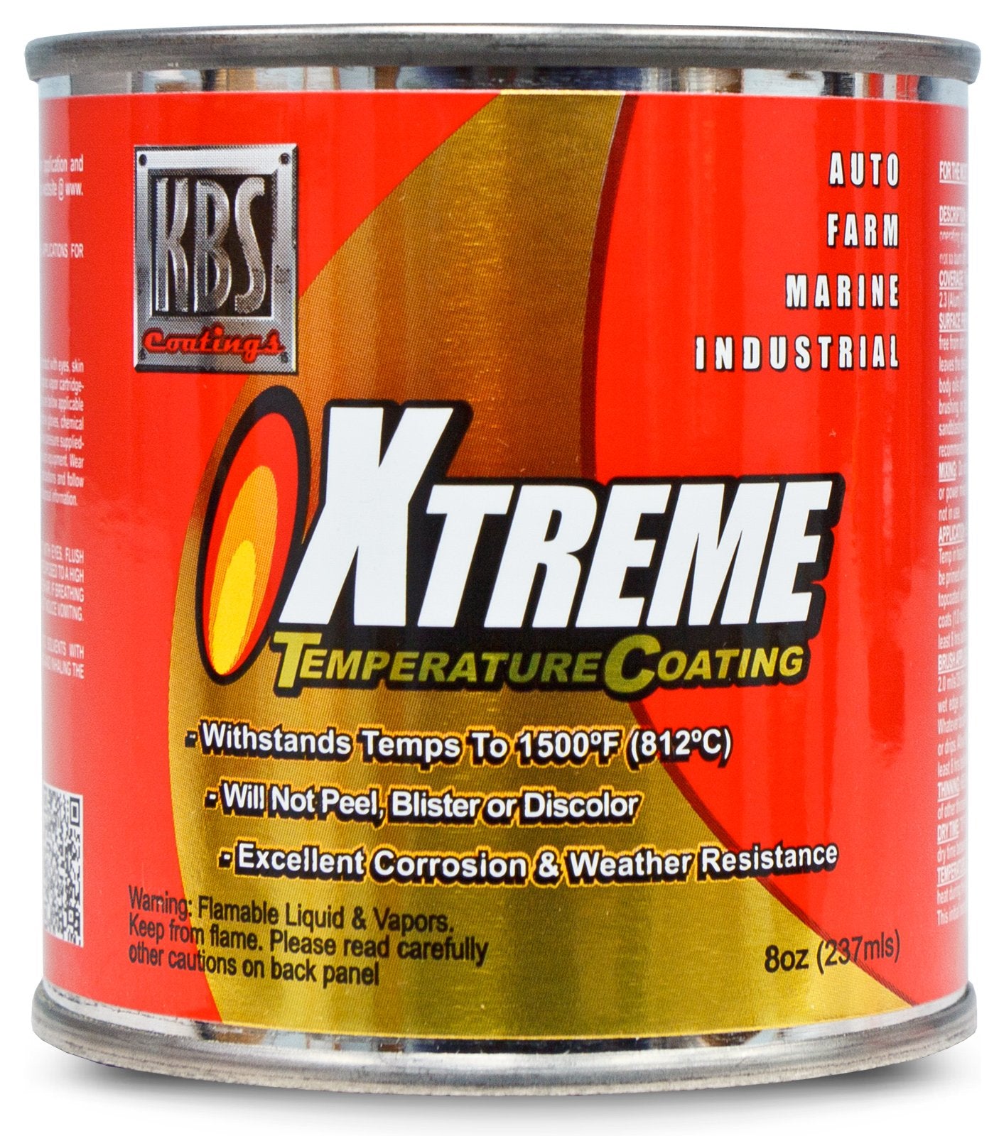 KBS Coatings 65208 Off-White Xtreme Temperature Coating - 8 fl. oz.