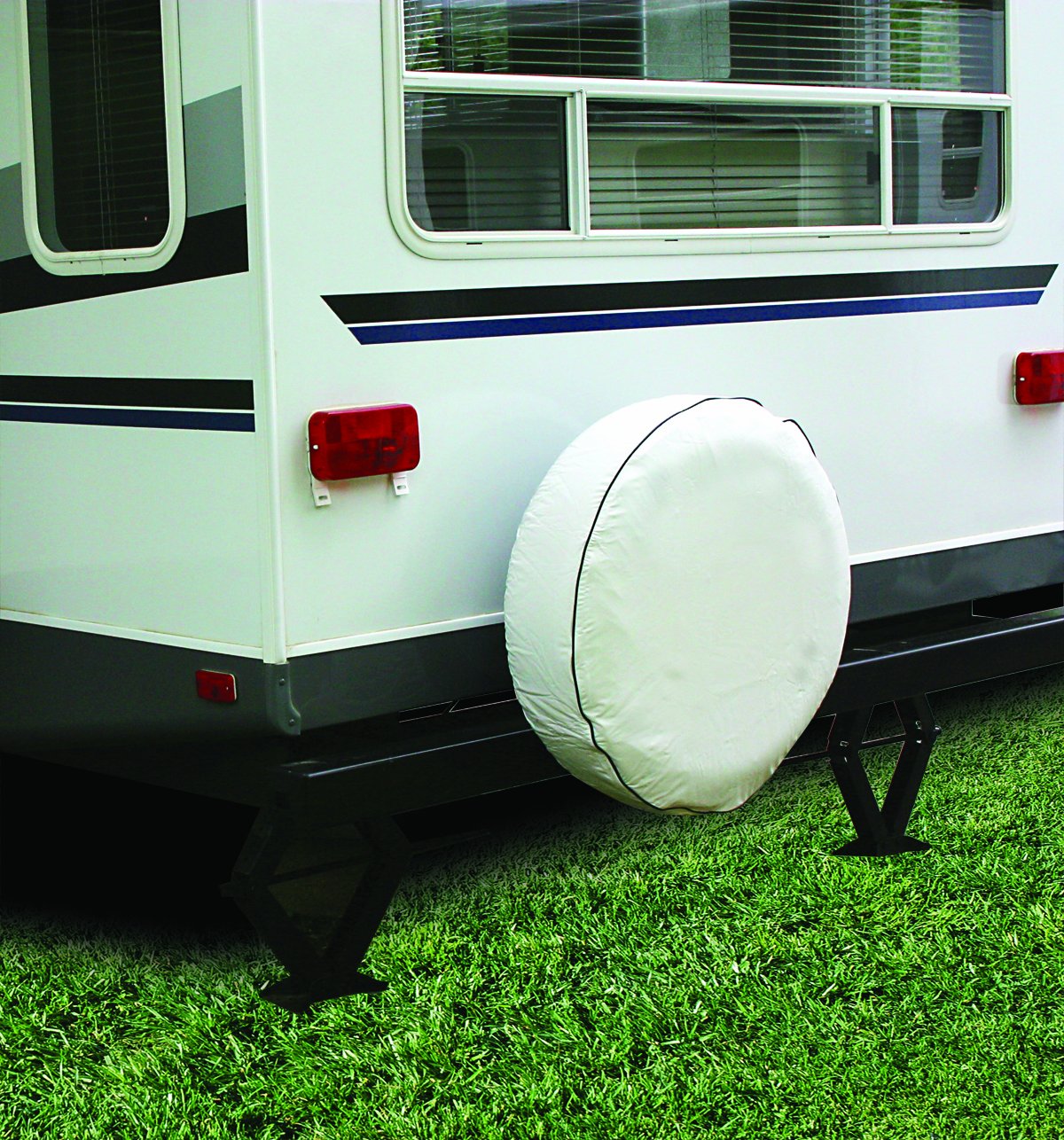 Camco 45341 Vinyl Spare Tire Cover (32-1/4 Inches, White)