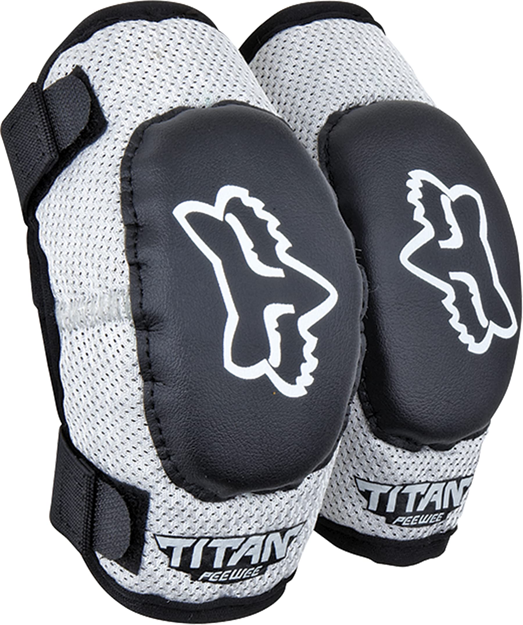 Fox Racing Peewee Titan Motocross Elbow Guard, Black/Silver, M/L