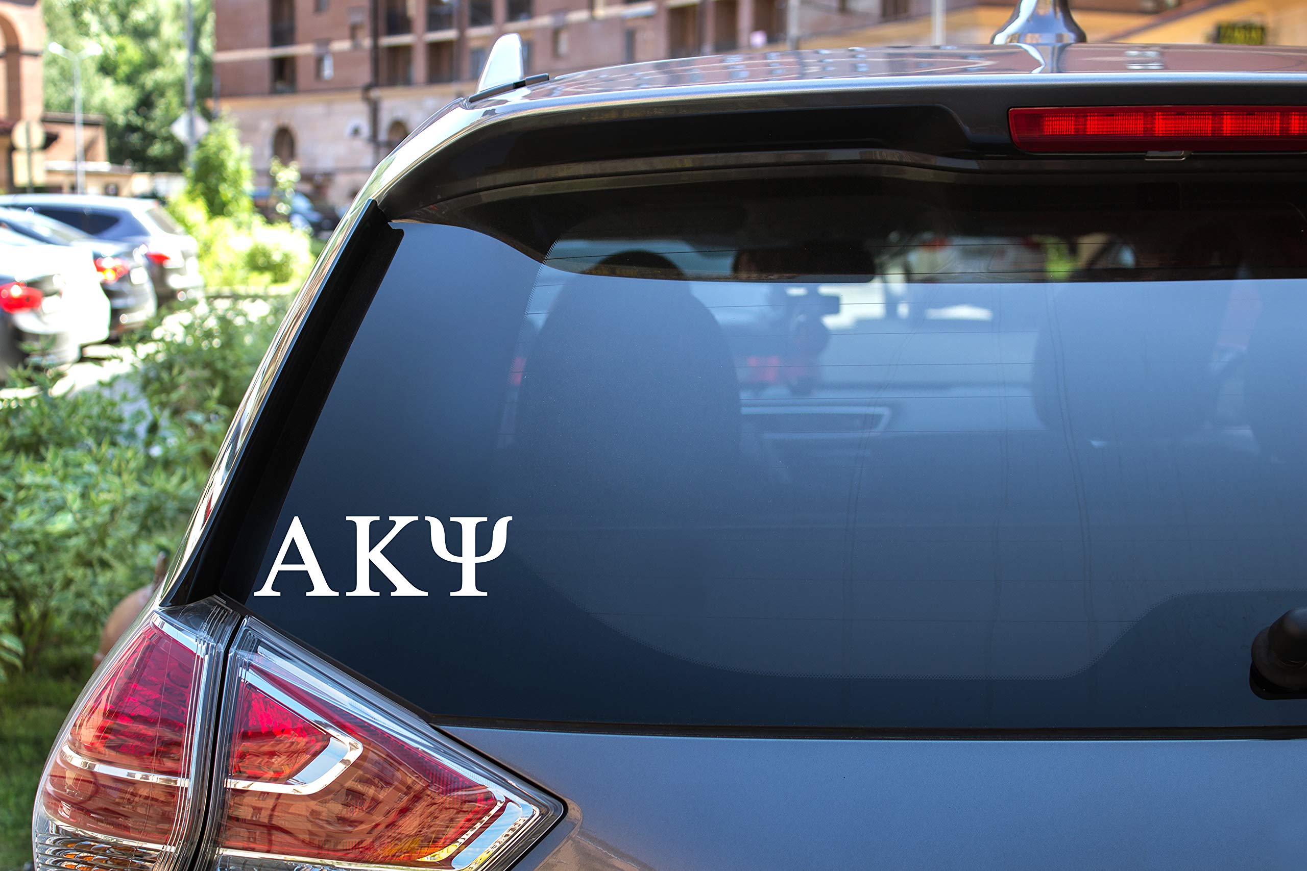 Pro-Graphx Alpha Kappa Psi Greek Sorority Sticker Decal, 2.5 Inches Tall, White