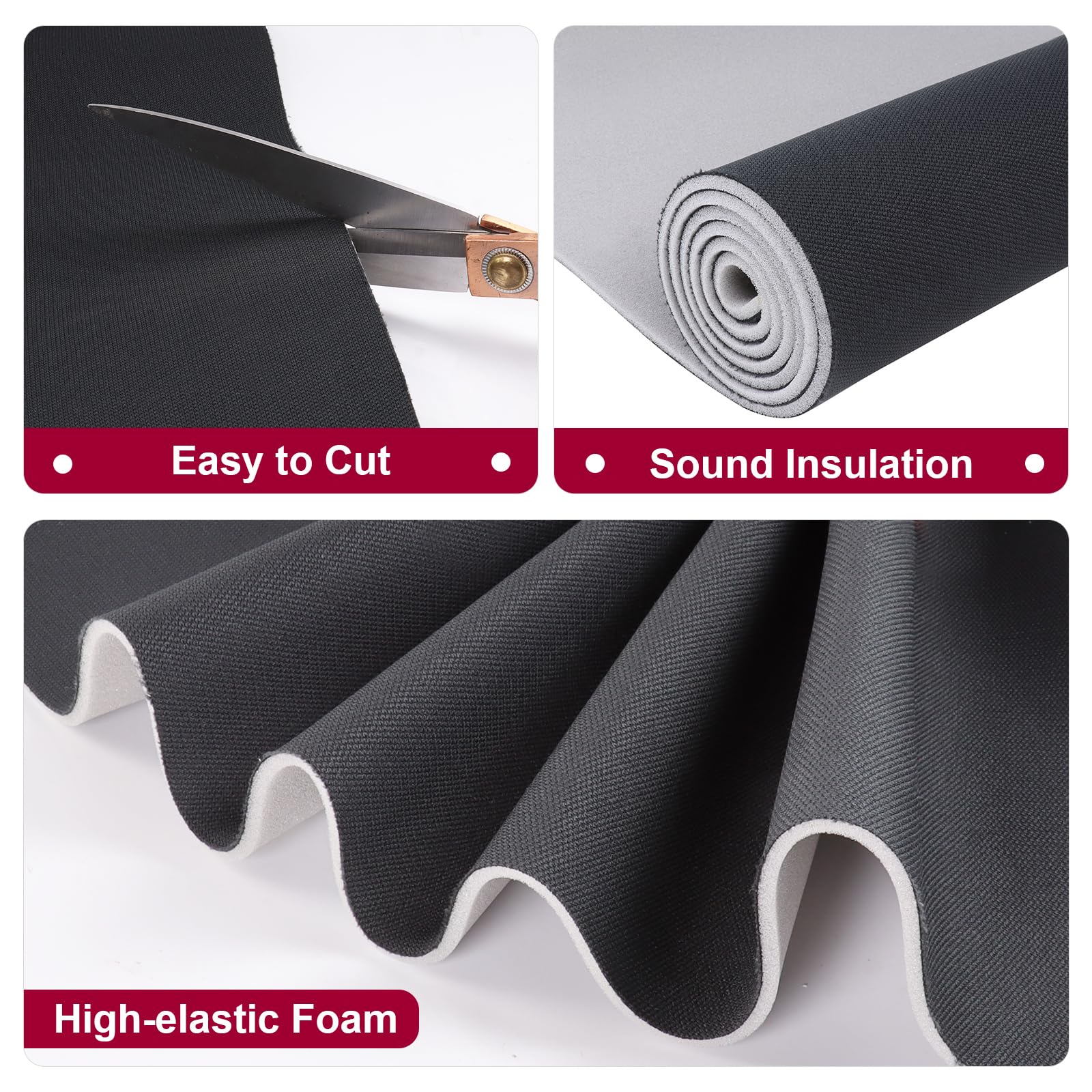 SBWLKJ Auto Headliner Fabric Mesh Type with Foam Backing 60'' Wide by 24'' Flat Knit Headliner Material Car Roof Upholstery Fabr