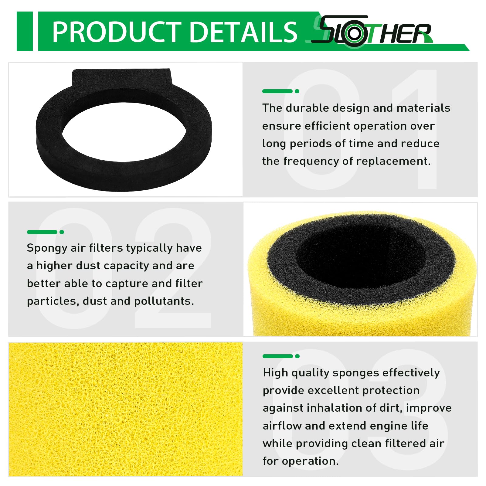 Air Filter Replacement For Yamaha Kodiak 400 Timberwolf 250 Big Bear 350 Moto-4 250 & 350 Yfb250 Yfb250Fw Yfm350Fw Yfm350U Yfm35