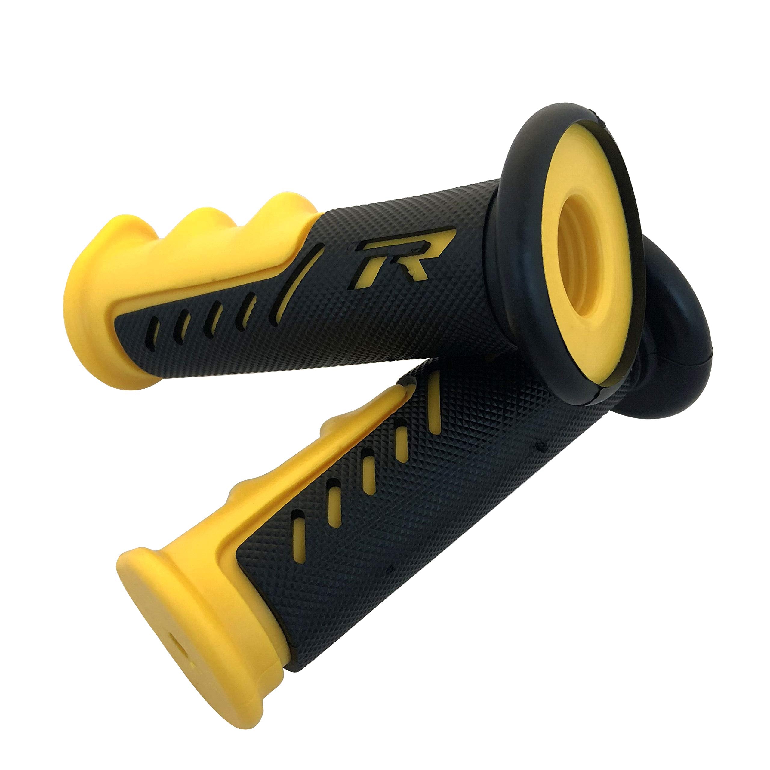 XKMT-''R'' Engraved Gel Style Grips YELLOW QUAD Compatible With YAMAHA KAWASAKI POLARIS SEADOO BOMBARDIER JET SKI HONDA FOREMAN 