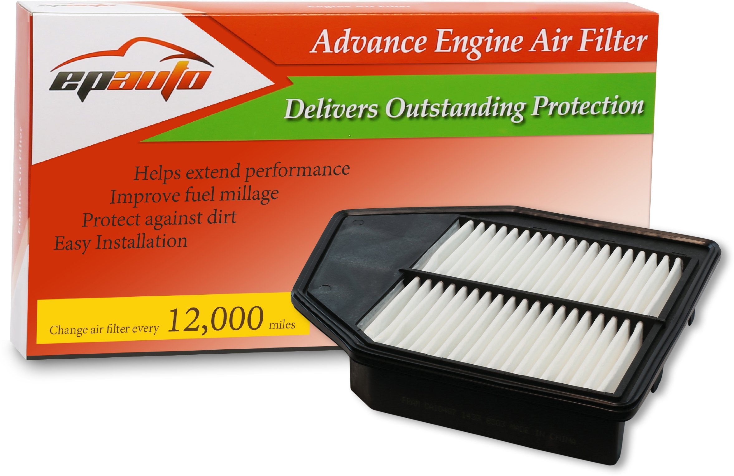 Epauto Gp467 (Ca10467) Replacement L4 Engine Extra Guard Rigid Panel Engine Air Filter