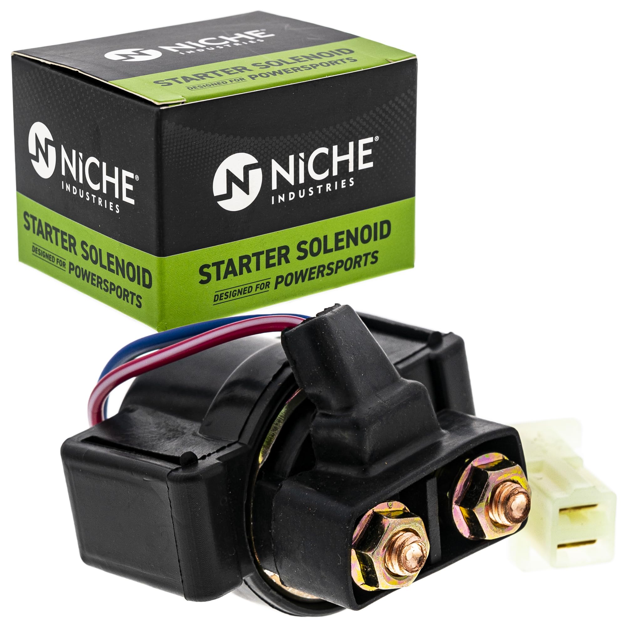 NICHE Starter Motor Solenoid Kit for Yamaha ATV - Model MK1007613, Metal Construction, Fits Moto 4 Timberwolf 250, Tri Moto 225, Yamahauler 200
