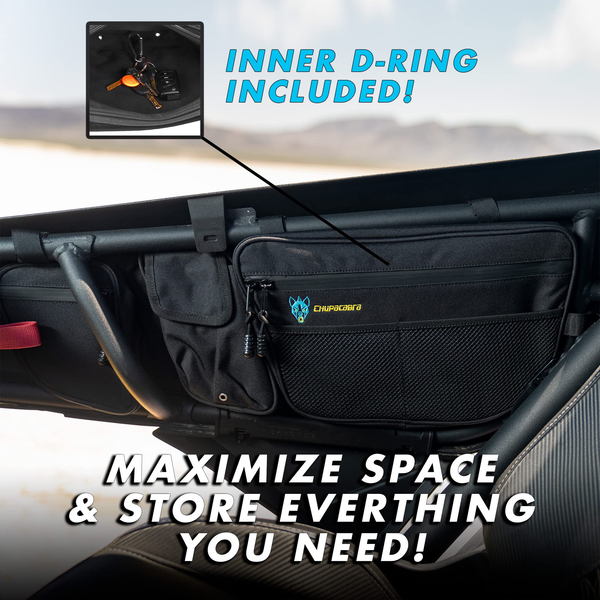 Chupacabra Offroad X3 Front Door Bags - Can Am Maverick X3 MAX Turbo R X DS RS RR XMR XRC 2017 2017-2022 Door Storage Bags (Driv