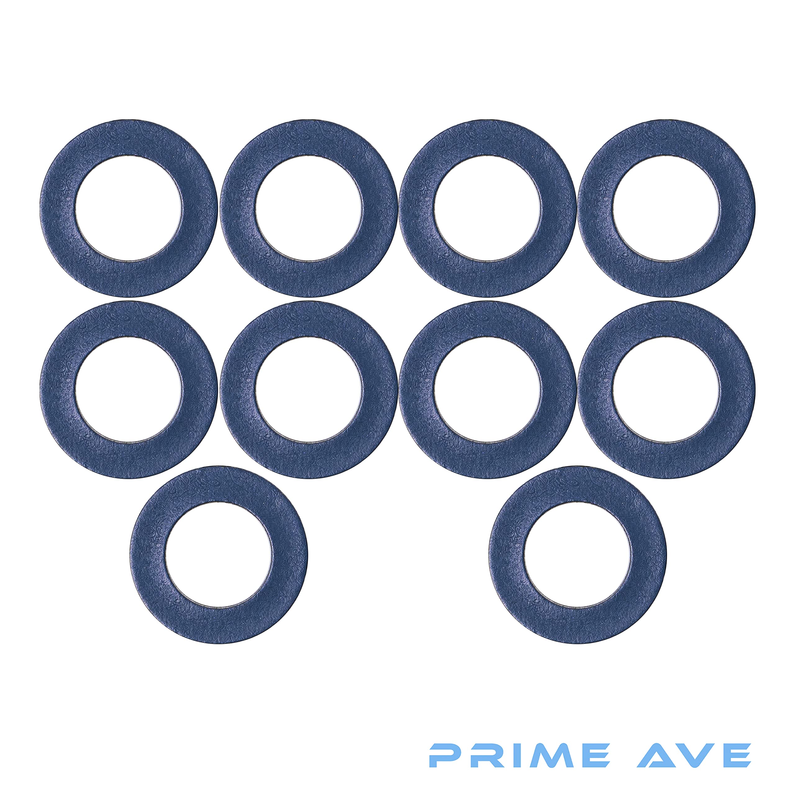 Prime Ave Aluminium Oil Drain Plug Washer Gaskets, 12mm Crush Washer, Leak Proof, Compatible with Toyota Lexus Scion, Pack of 10
