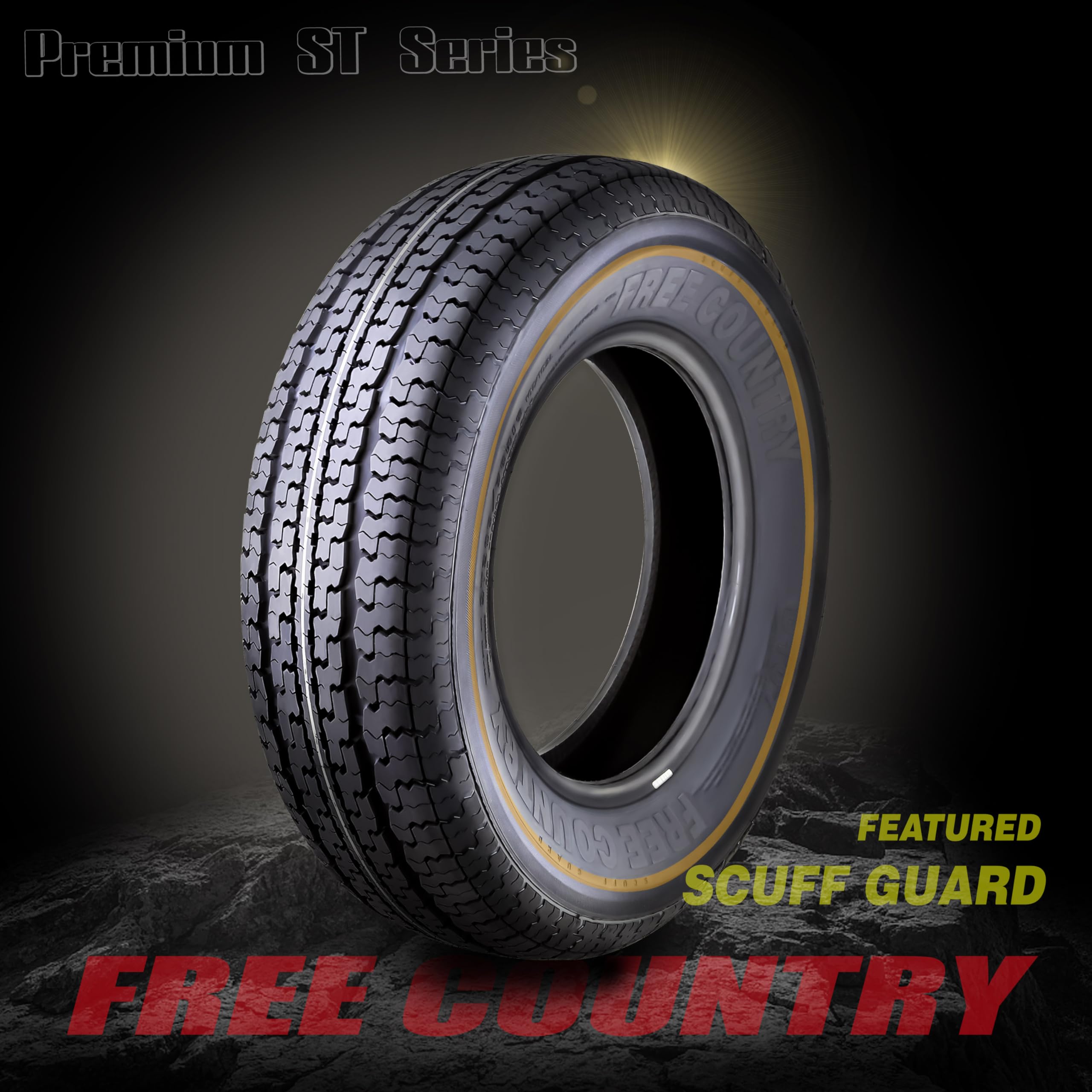 Grand Ride One Premium Trailer Tire St225/75R15 Radial 10Pr Load Range E W/Featured Scuff Guard