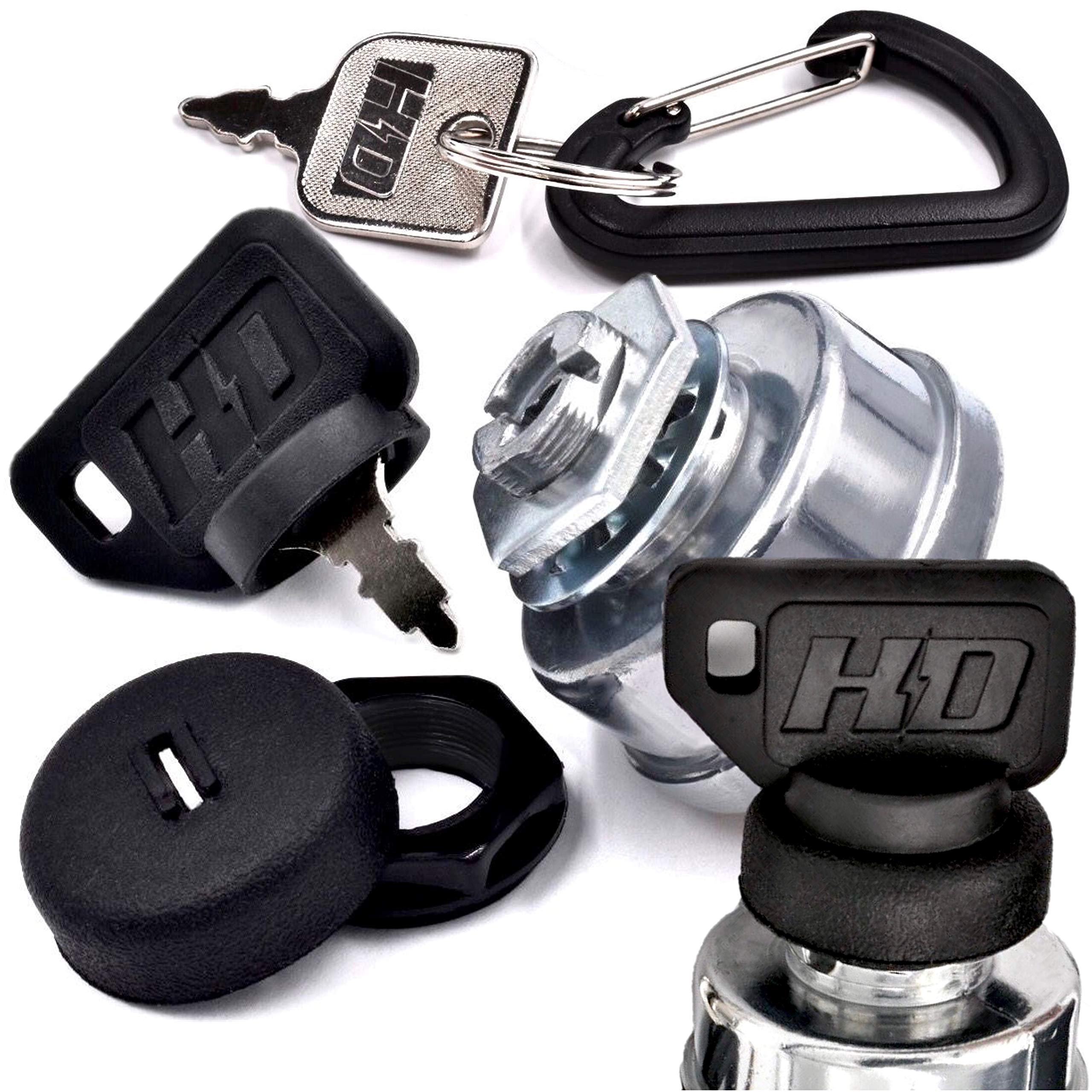 HD Switch Dual Protection Starter Ignition Key Switch Replaces Hustler 045898 Big Dog, Fits Super Z, Mini Z, Hydro Walk Behind, 