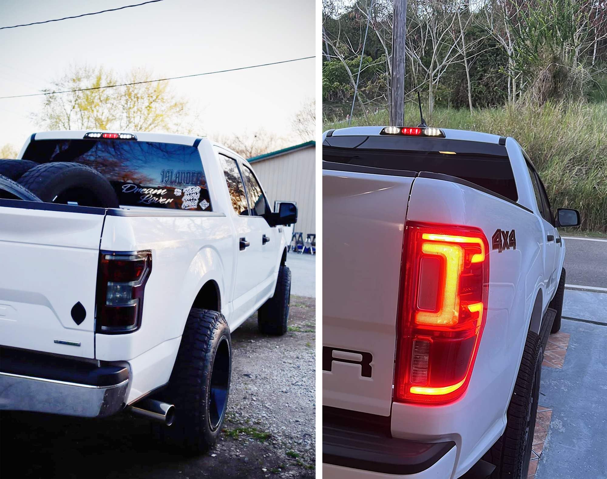 Ijdmtoy Smoked Lens Full Led High Mount Third Brake/Stop Light Assembly Compatible With Ford 2015-2020 F-150, 2017-Up F-250 F-35