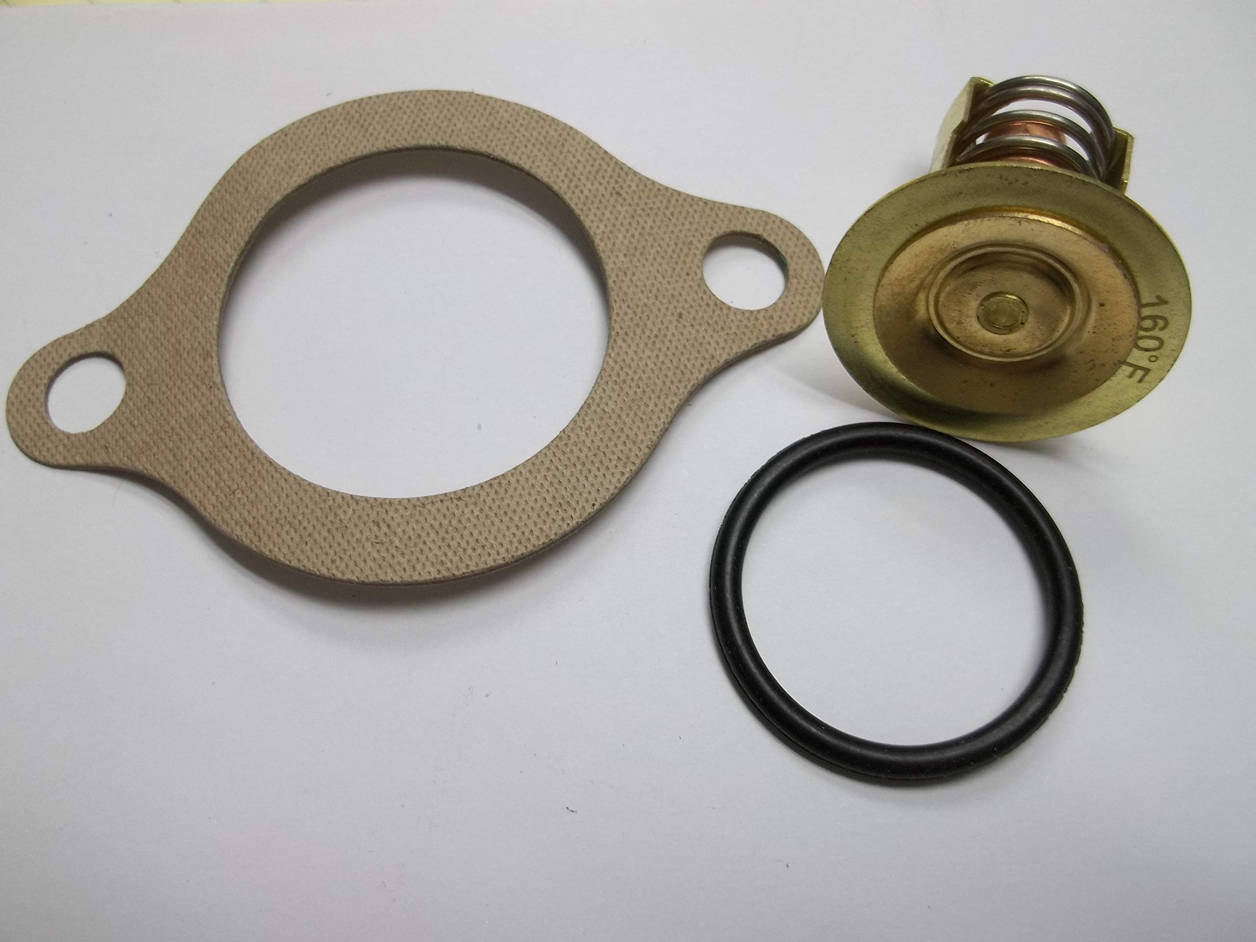 Thermostat Kit With Gasket For Omc And Volvo Penta 4.3, 5.0, 5.7, 5.8 18-3677, 383307, 3856961 4.3L 5.0L 5.7L 5.8L V6 V8 Ford Ch
