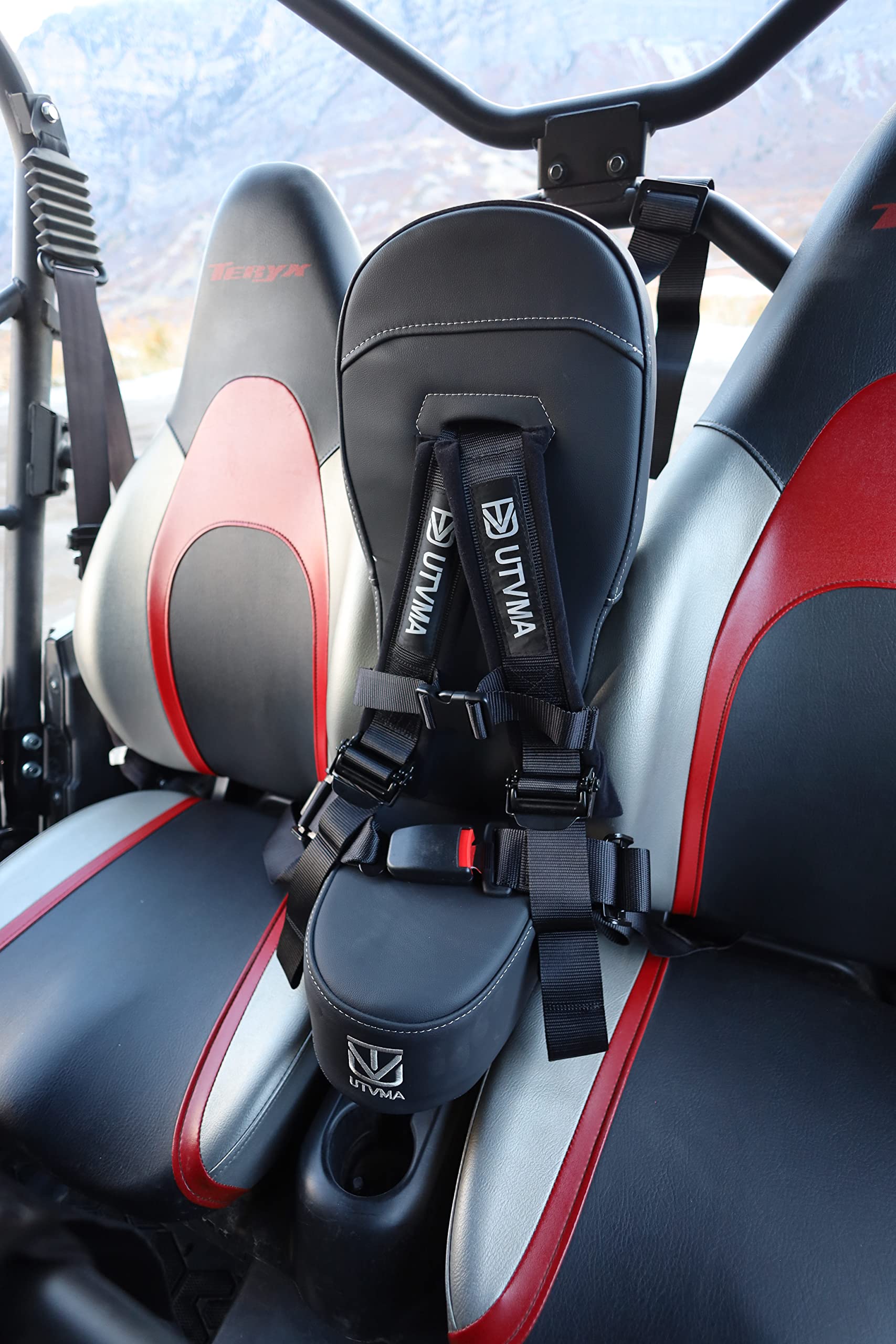 UTV Mountain Accessories Teryx 4 Rear Bump Seat with 4-Point Harness | Medium Vinyl Center Seat | Model T4RBS12