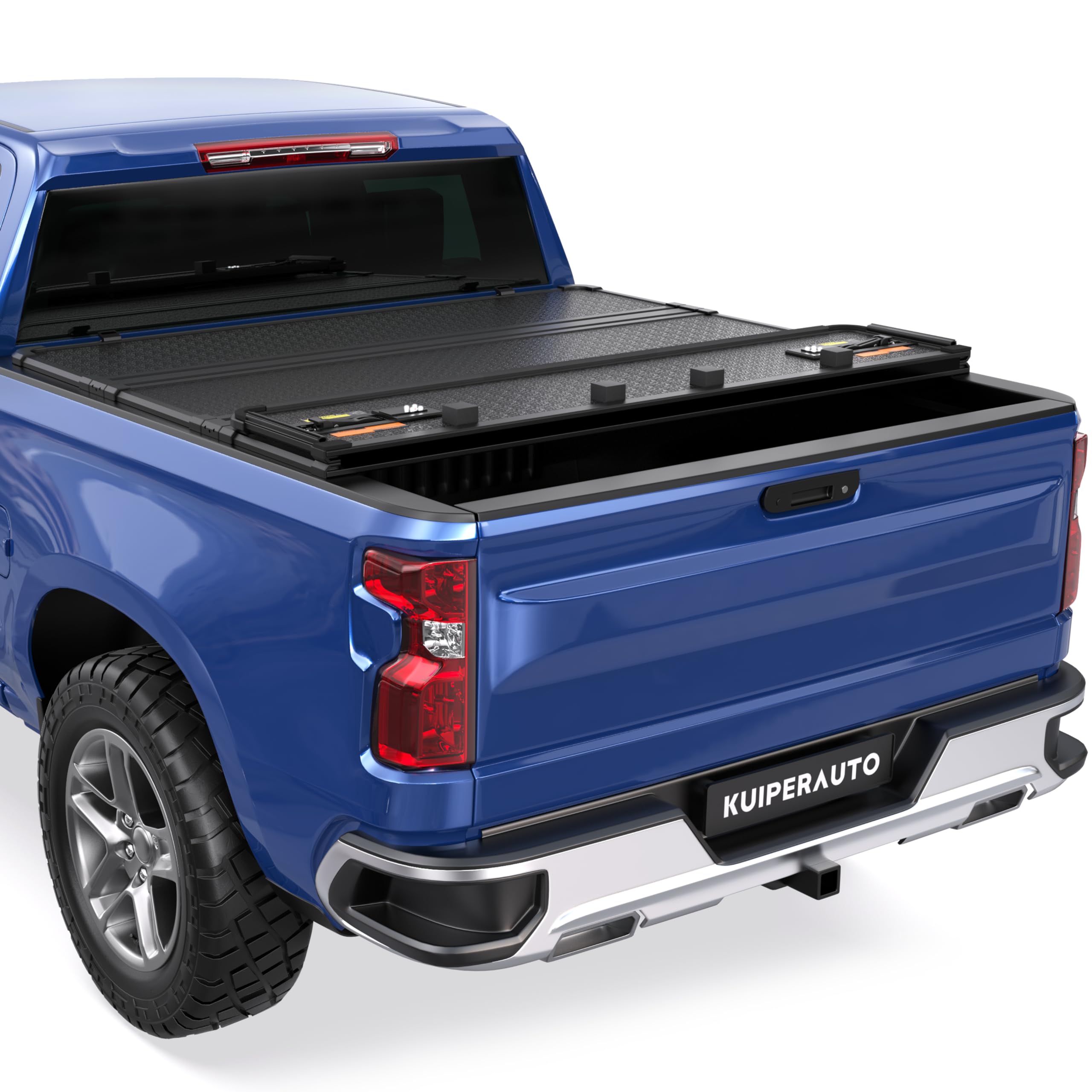 KUIPERAUTO 6.9FT Roll-Up Soft Vinyl Truck Bed Tonneau Cover Compatible for 20-24 Chevy Chevrolet Silverado/GMC Sierra 2500 3500 