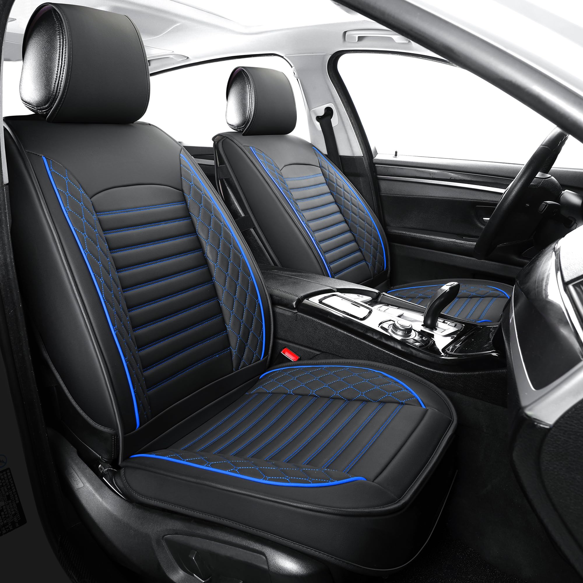 Vankerful Leather Seat Covers For Cars,Car Seat Covers Front Seats Only,Automotive Seat Covers For Trucks,Suv,Leatherette,Univer