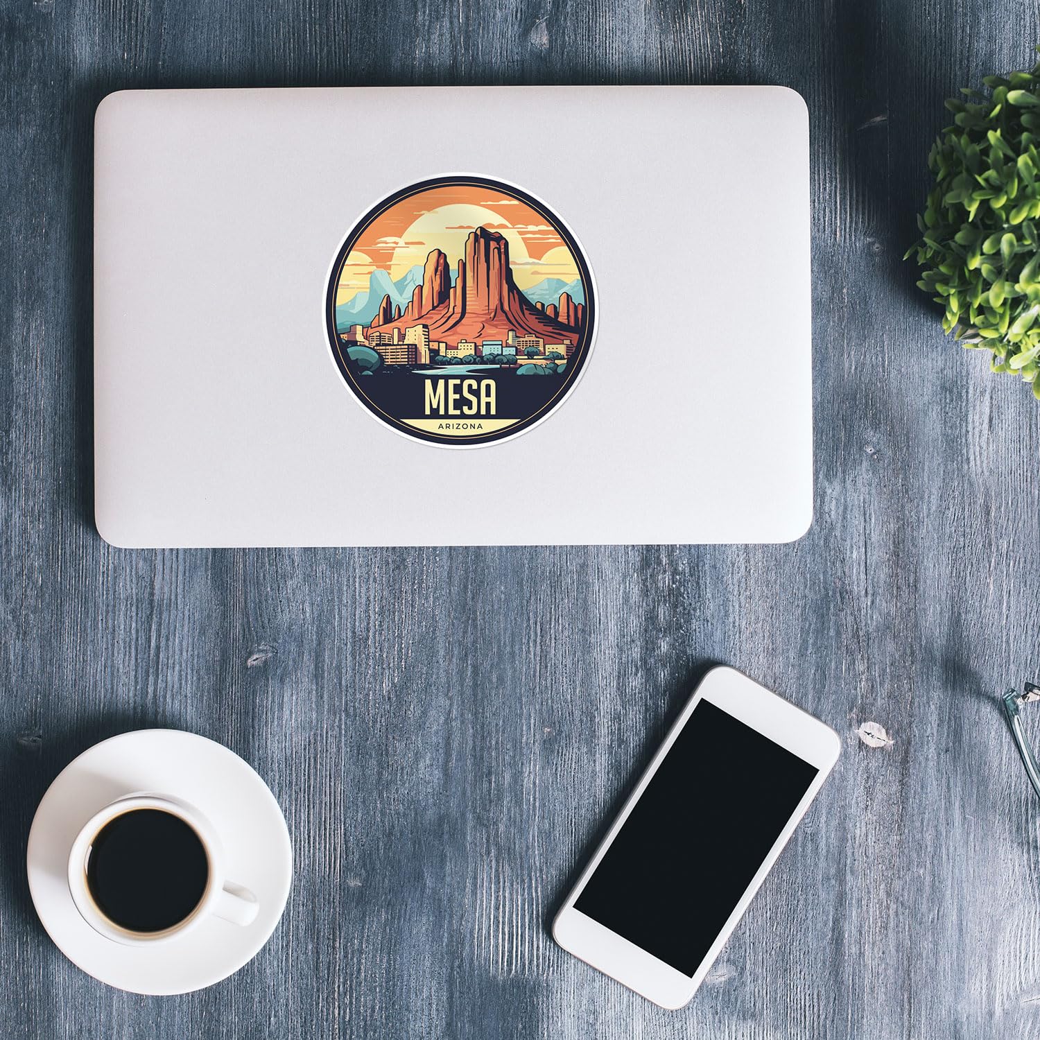 Mesa City Sticker - Waterproof Vinyl Decal for Car Bumper, Laptop, Water Bottle, Wall, and Window, Size - 3'' Longer Side