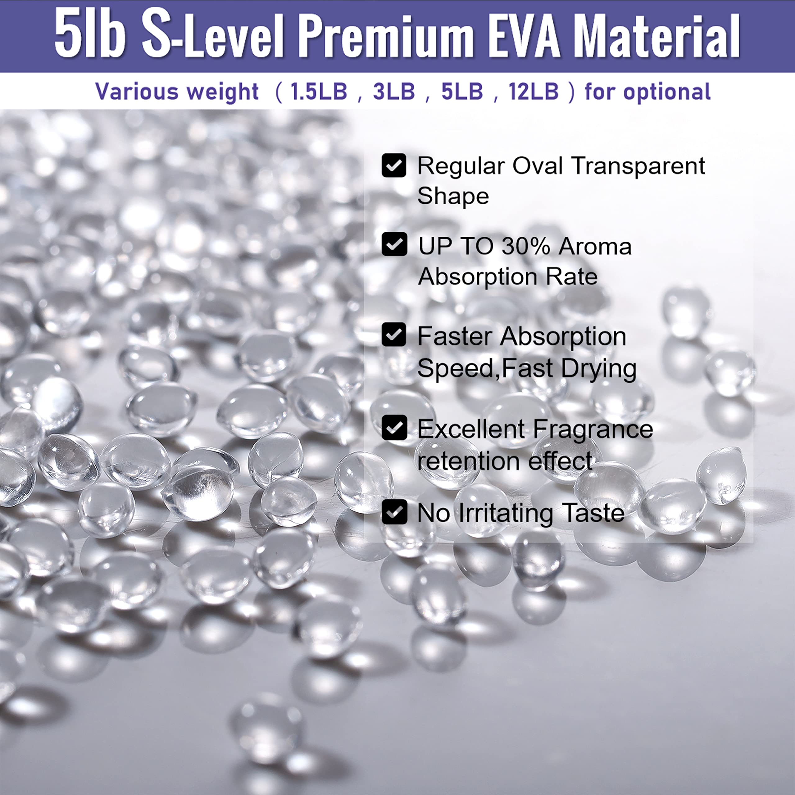 Mubyok 5Lb Premium Unscented Aroma Beads For Car Freshies Diy Eva Beads Freshie Beads Bulk Freshie Supplies