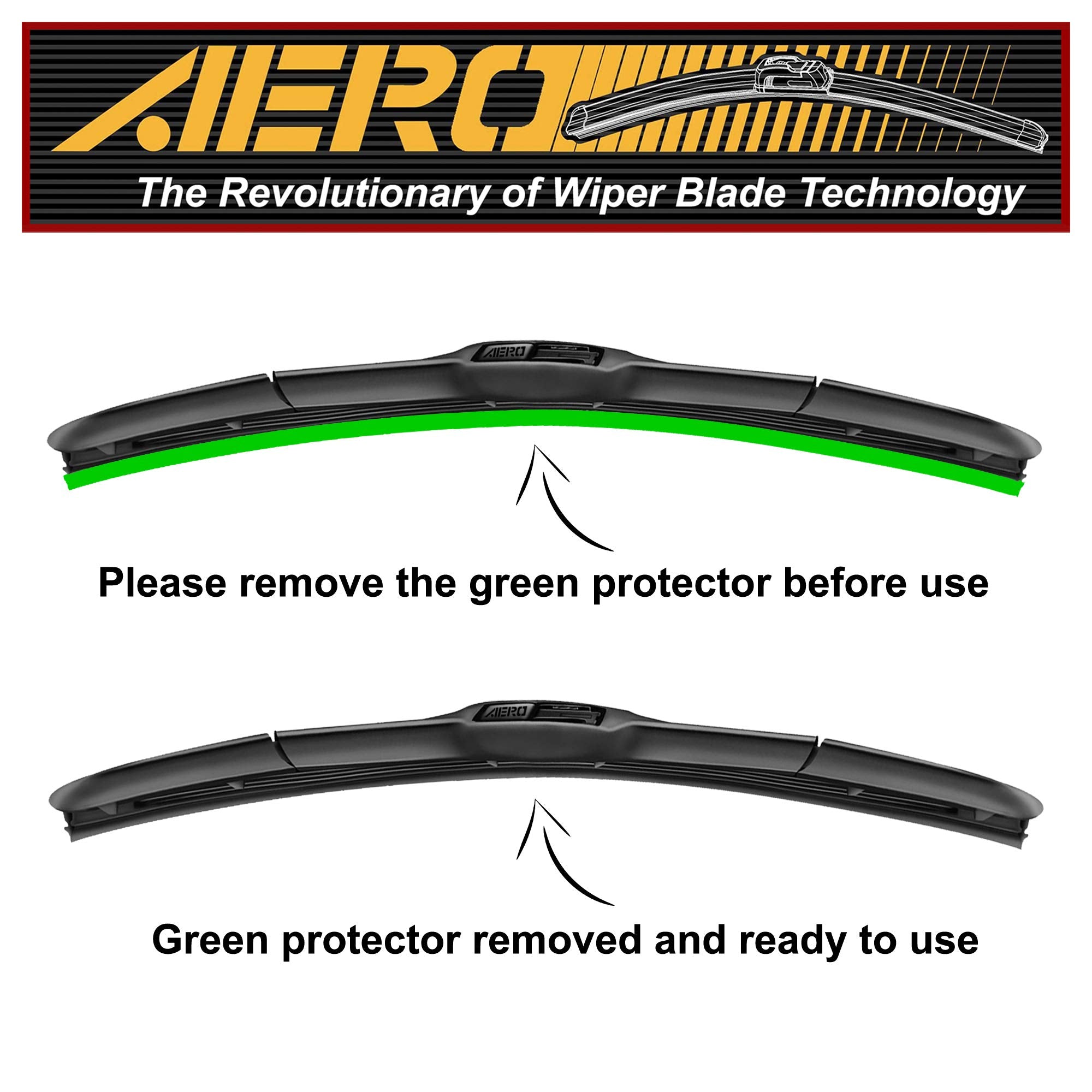 Aero Hybrid 22'' + 18'' Premium Quality All-Season Windshield Wiper Blades (Set Of 2)