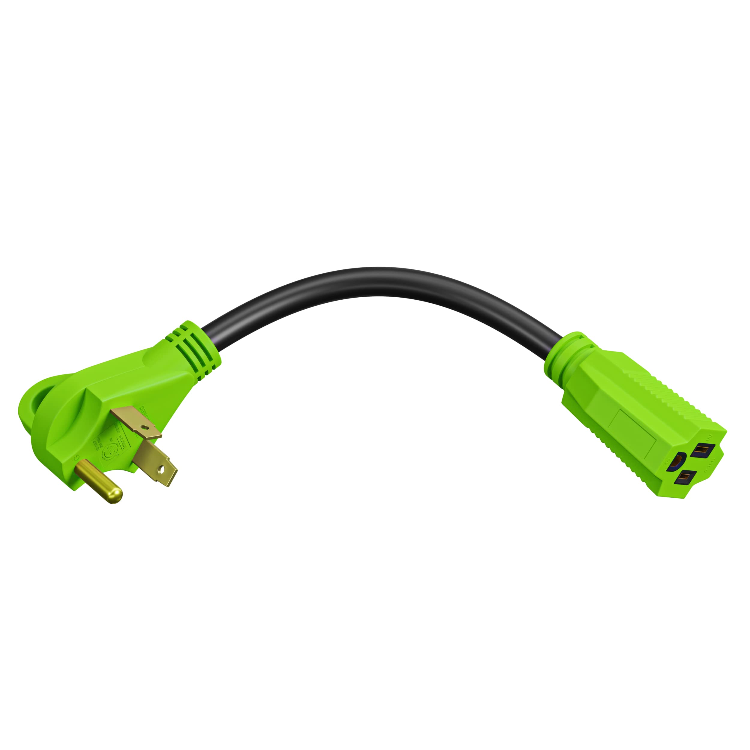 Leisure Cords 30 Amp Male To 15 Amp Female Dogbone Adapter Rv Electrical Converter Cord Cable (30A Male - 15A Female)