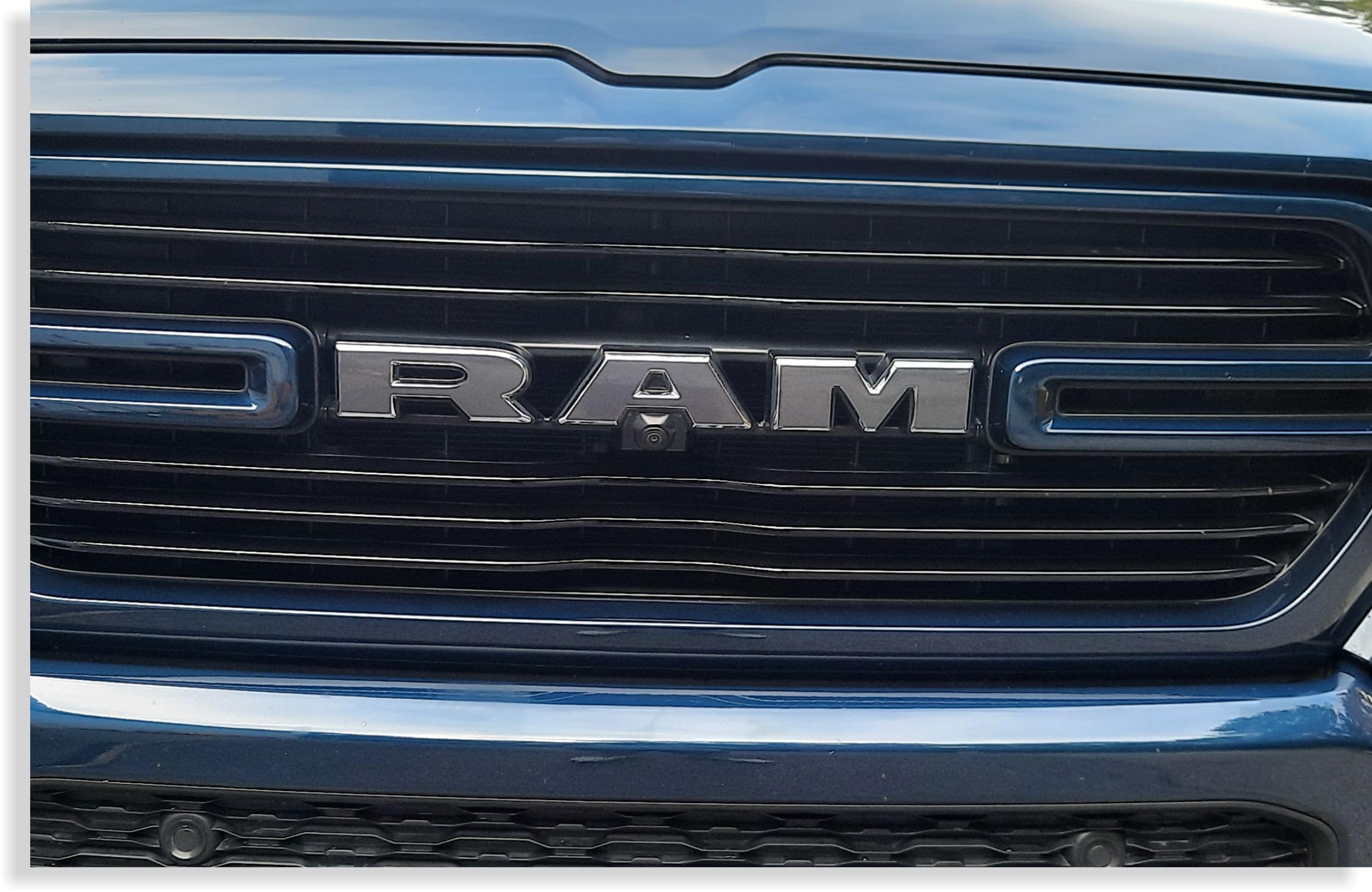 Reflective Concepts RAM Grille Emblem Overlay Decal 2019-2024 Ram 1500, NOT for Classic or TRX (Color: Reflective Light Black)