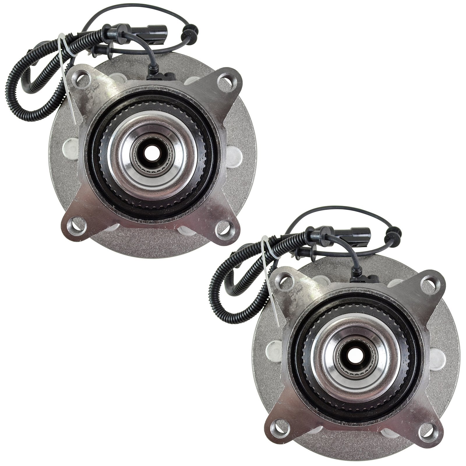 Trq Front Wheel Hub Bearings Assembly Set Compatible With 2005-2008 Ford F-150 2006-2008 Lincoln Mark Lt