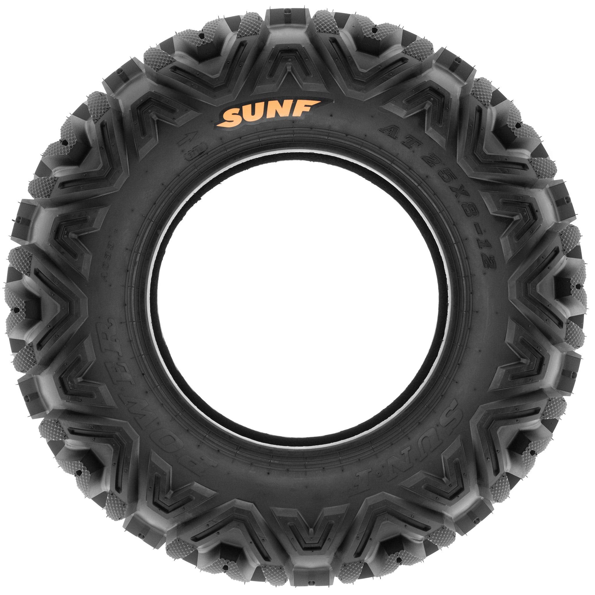 Set Of 4 Sunf Power.I At 24X9-11 Front & 24X11-10 Rear Atv Utv All-Terrain Tires, 6 Pr, Tubeless A033