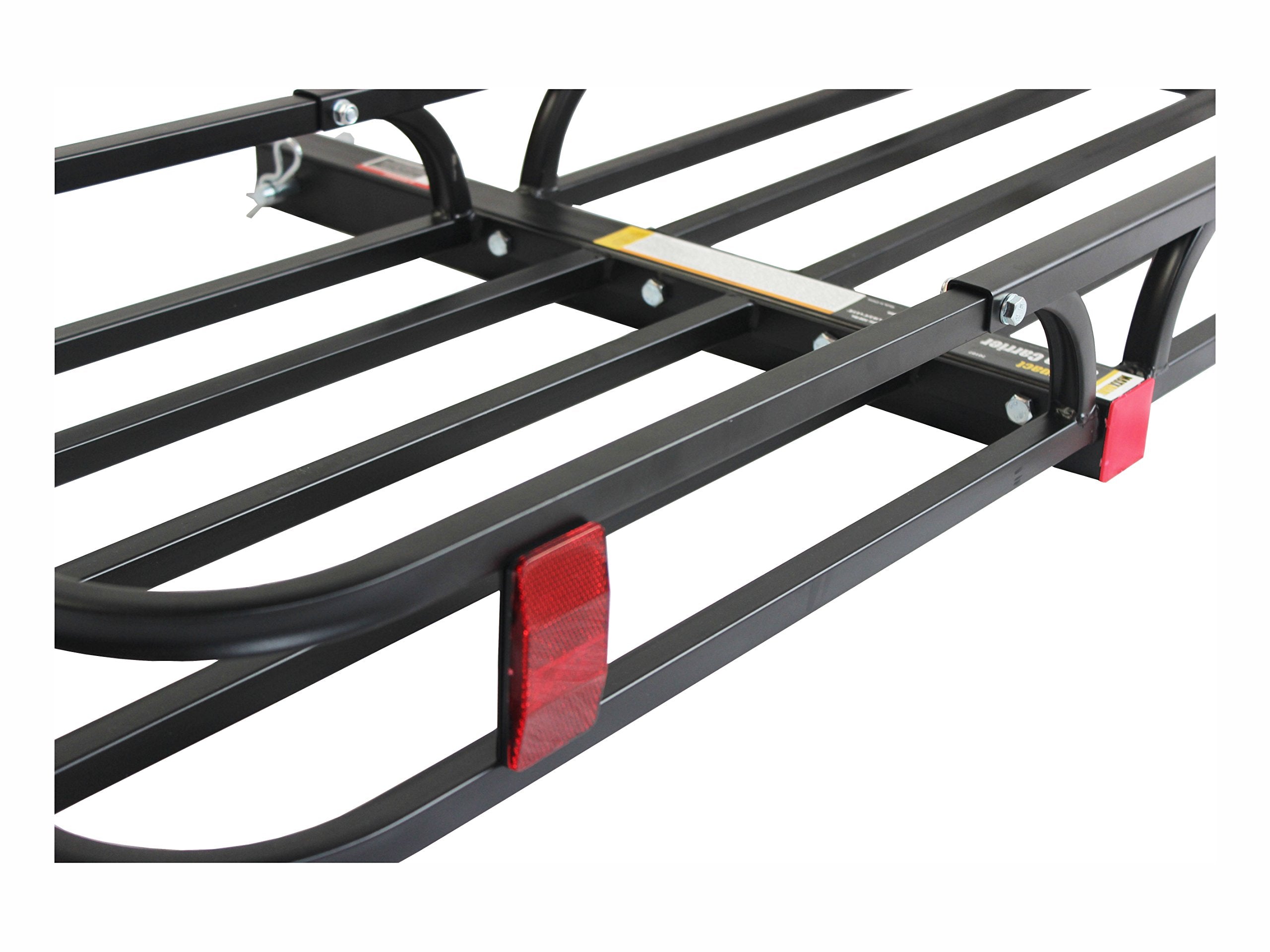 MAXXHAUL Cargo Carrier - 53" x 19.5" Steel Hitch Carrier, High Side Rails, 500-lb Capacity, Black