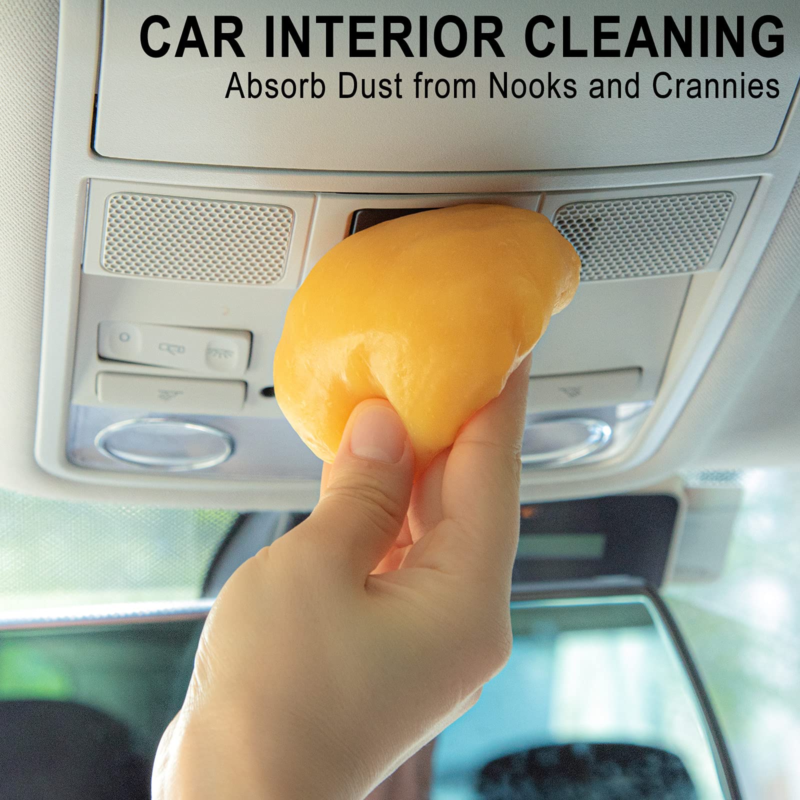 TICARVE Cleaning Gel for Car - 2-Pack Yellow Green Automotive Interior Cleaner & Keyboard Slime