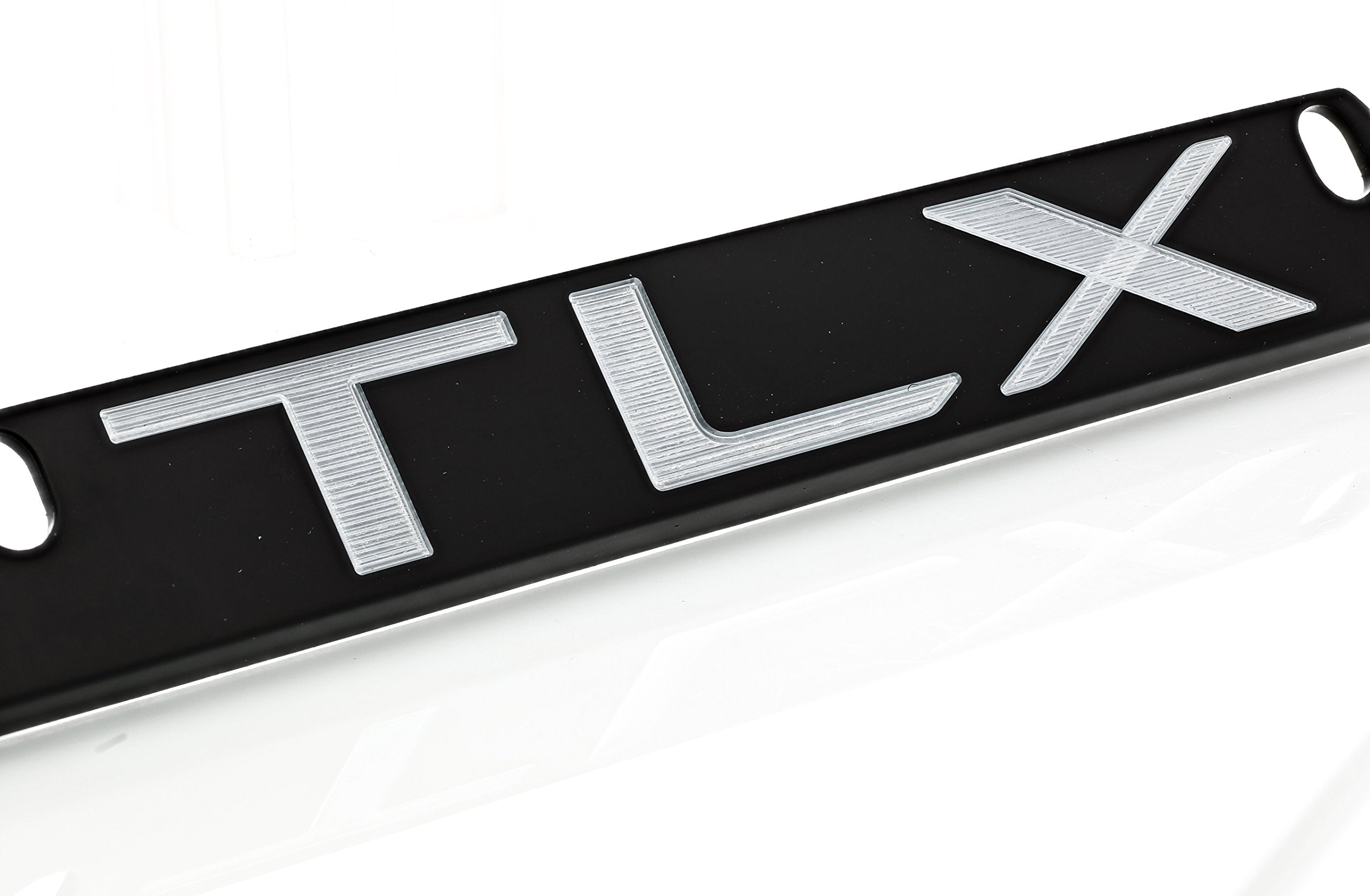 Acura TLX Metal License Plate Frame Holder - Black Coated Zinc, 4 Hole