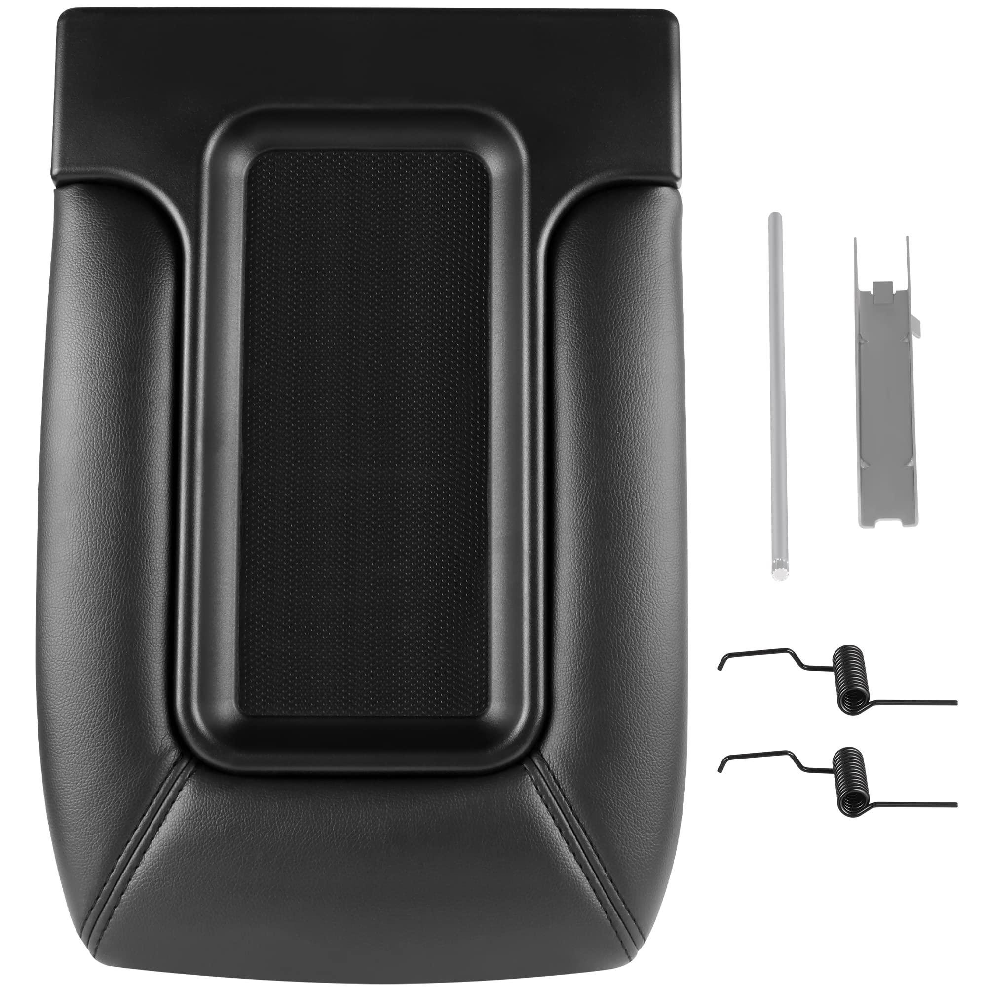 Scitoo Auto Black Center Console Lid Kit Replacement Fit For 2001-2007 For Gmc Sierra Silverado