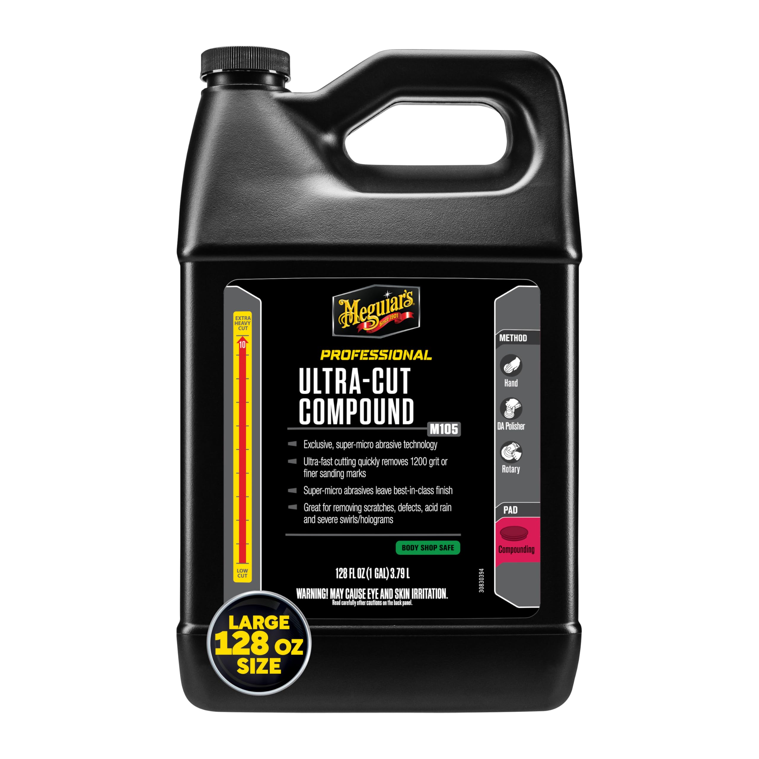 Meguiar's M10501 Ultra-Cut Compound - 1 Gallon Container for Professional Detailing
