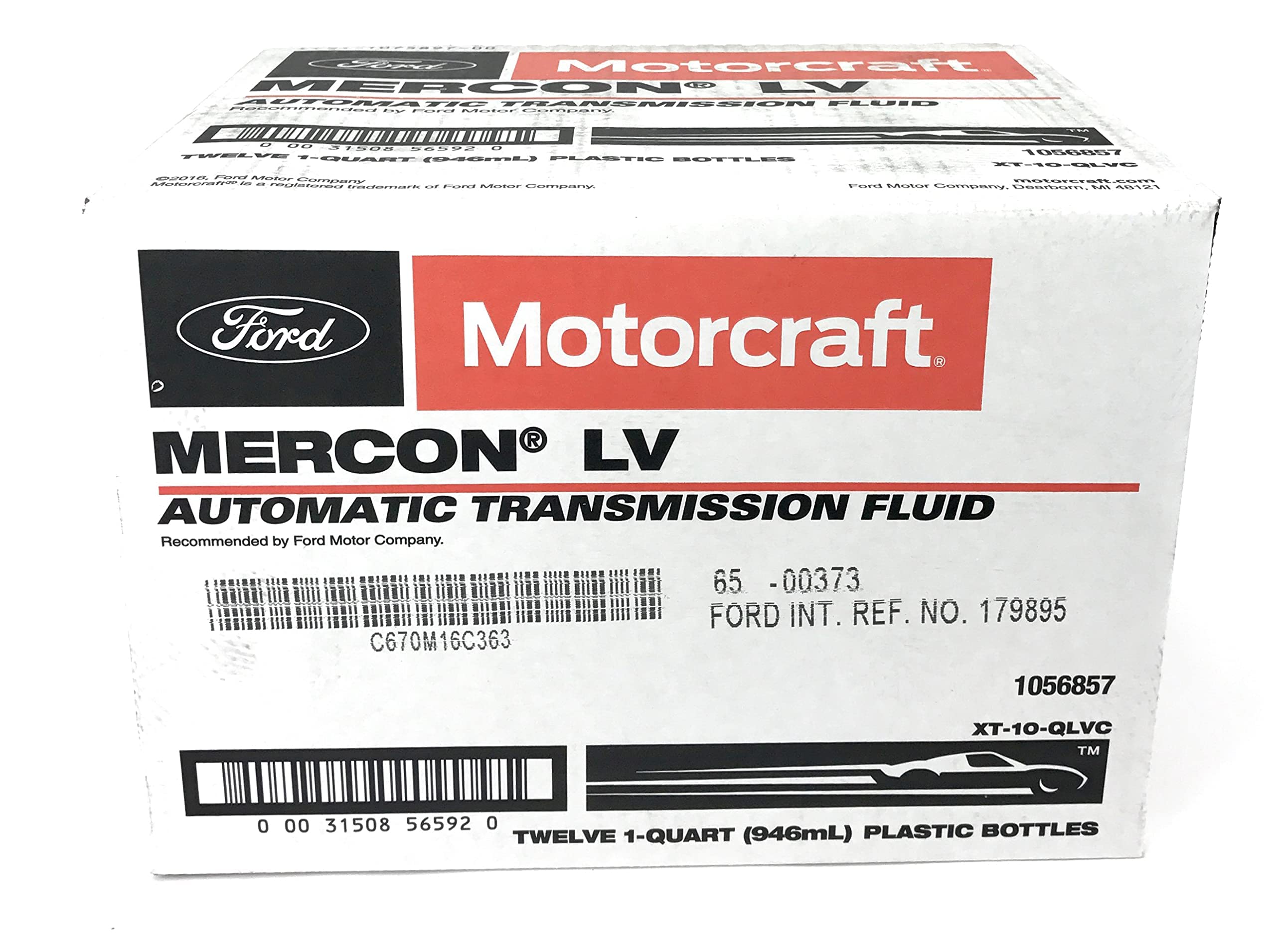 Motorcraft MERCON LV Automatic Transmission Fluid - 12 Quart Case, Ethylene Glycol, FBA_MERCON LV