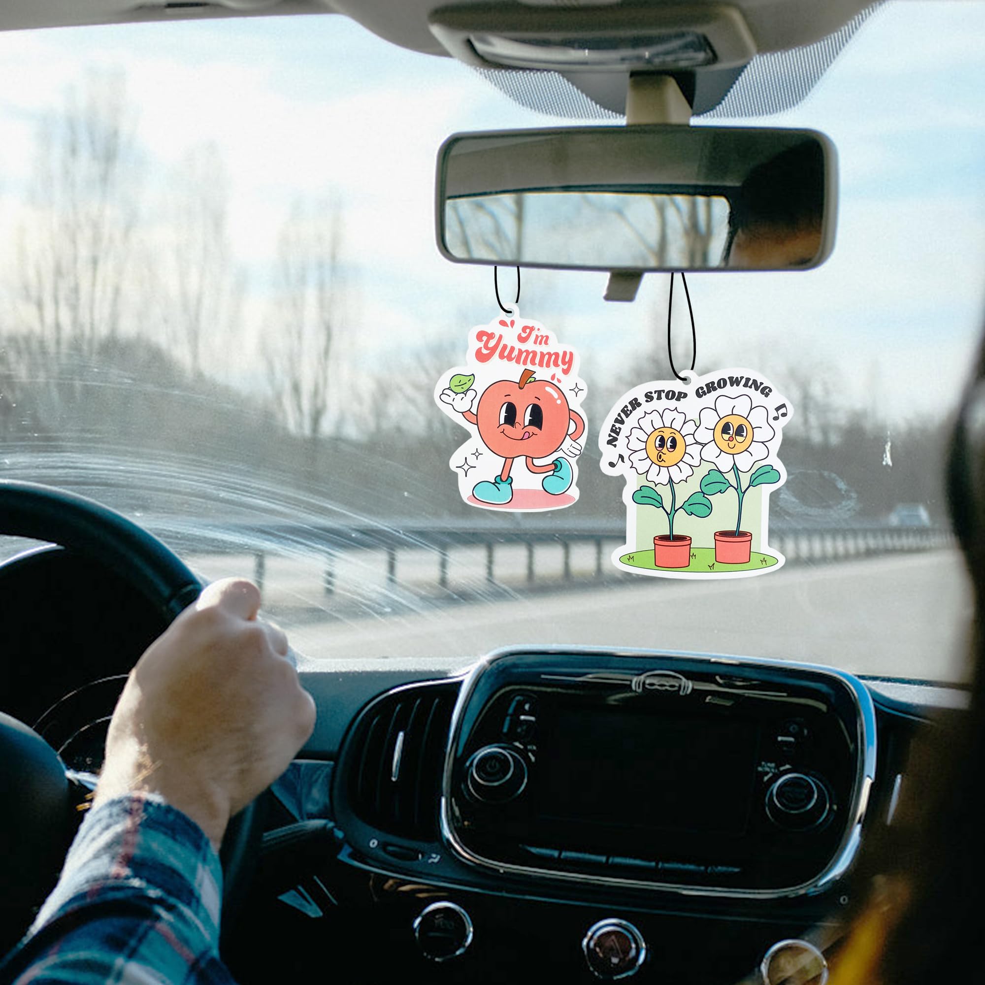 Car Air Fresheners - Retro Cute Car Interior Accessories Hanging Scents Kawaii Freshener Automotive Room Decor for Women Teen Gi