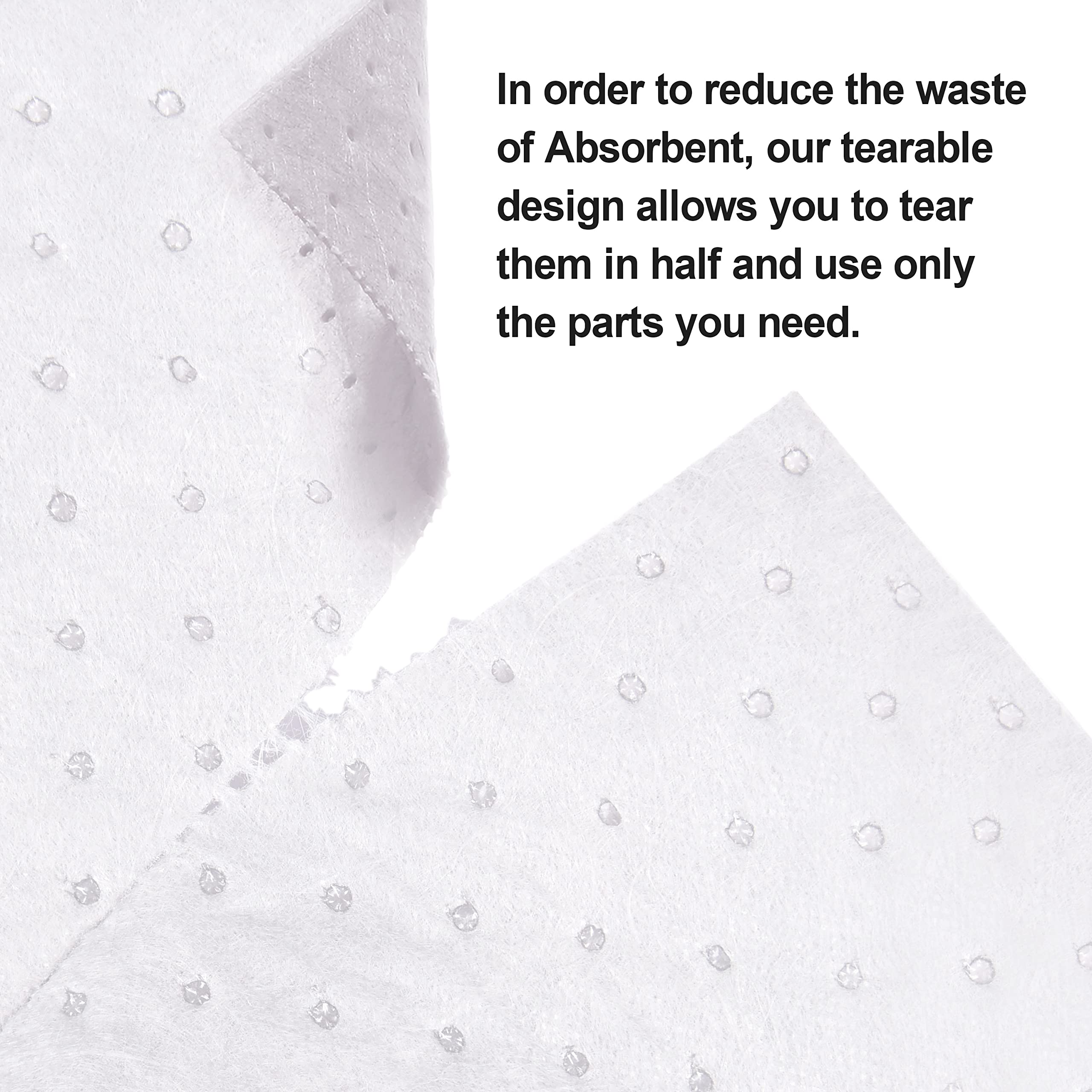 Aain Oil Absorbent Pads, Economical Absorbent Mat Pad,Absorbs Liquids,20'' X 15'',White