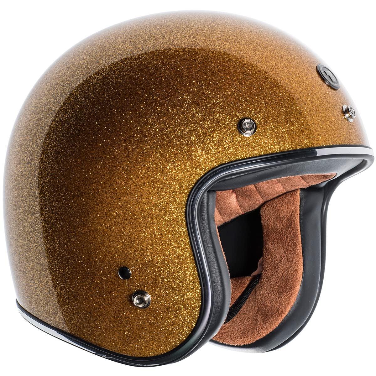 Torc (T50 Route 66) 3/4 Helmet With 'Super Flake' Graphic (Gold, X-Small)