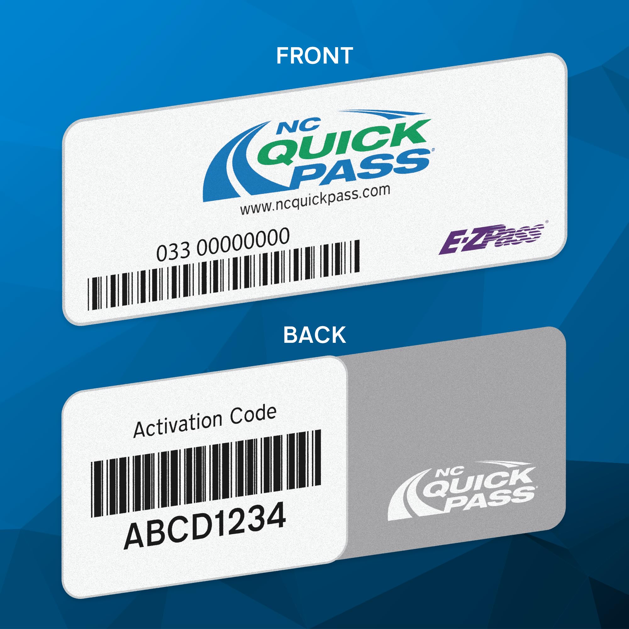 TAGAAS NC Quick Pass Sticker Transponder for Toll Roads – Works in 19 States, Silver, Model 00198715863765